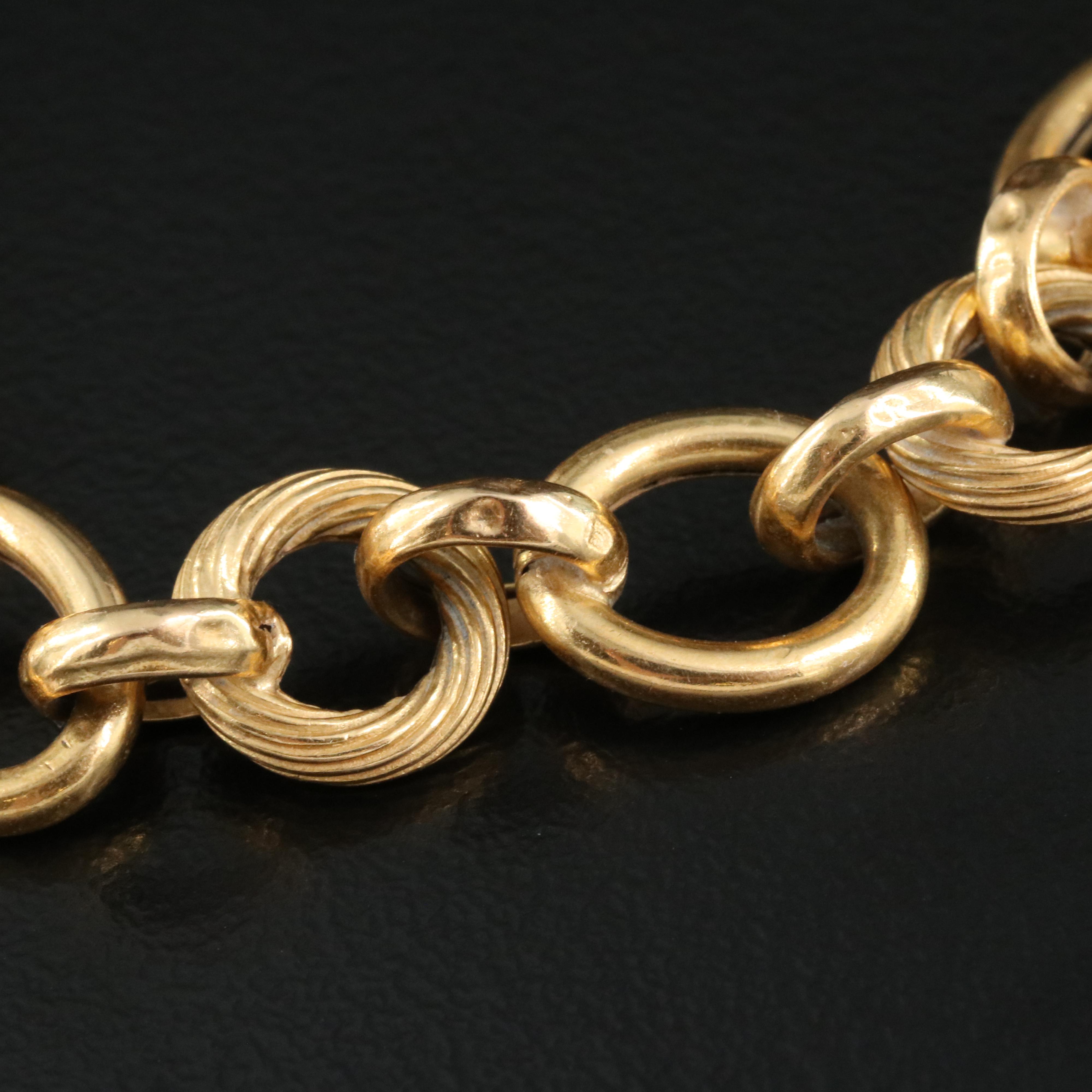 Italian 18K Fancy Link Bracelet