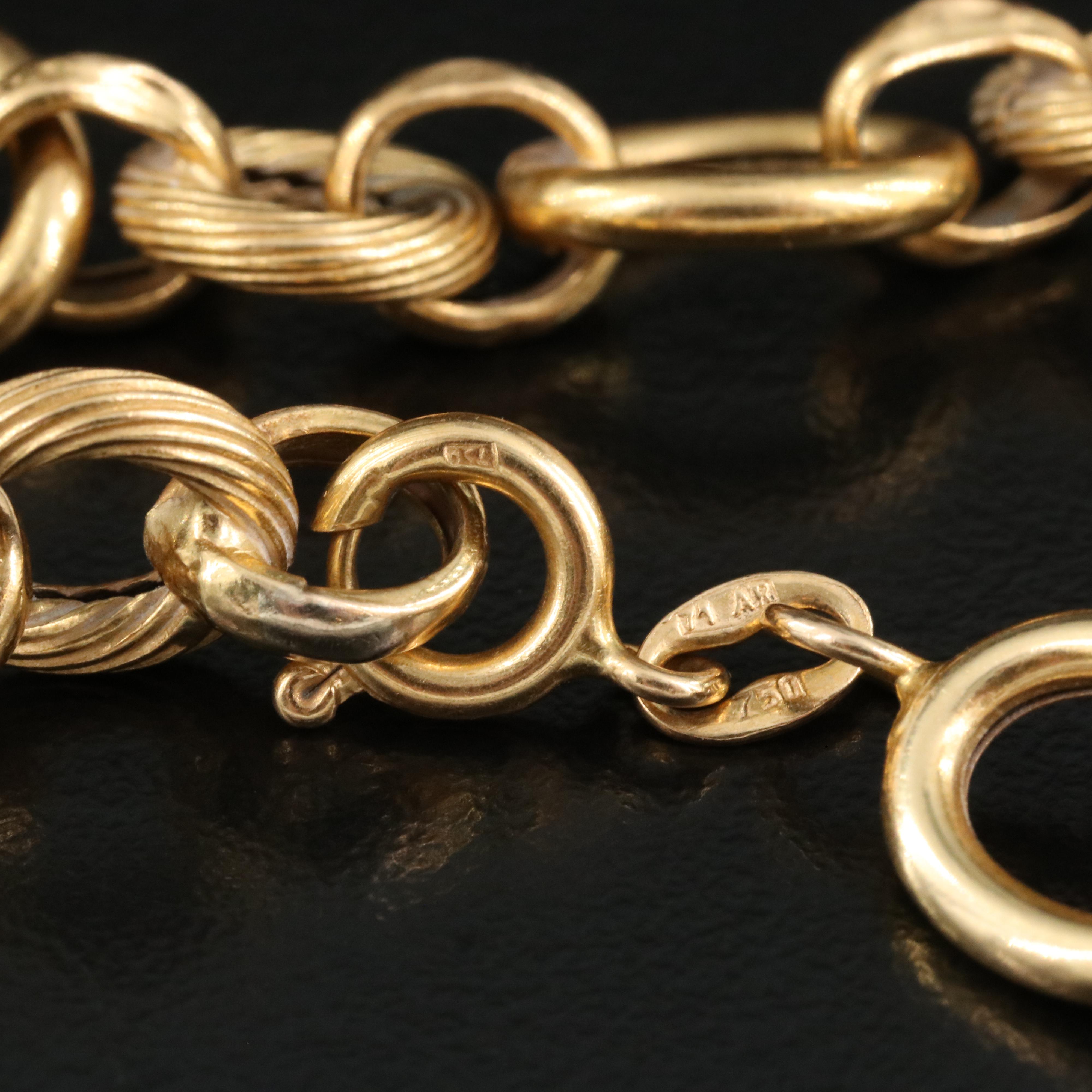 Italian 18K Fancy Link Bracelet