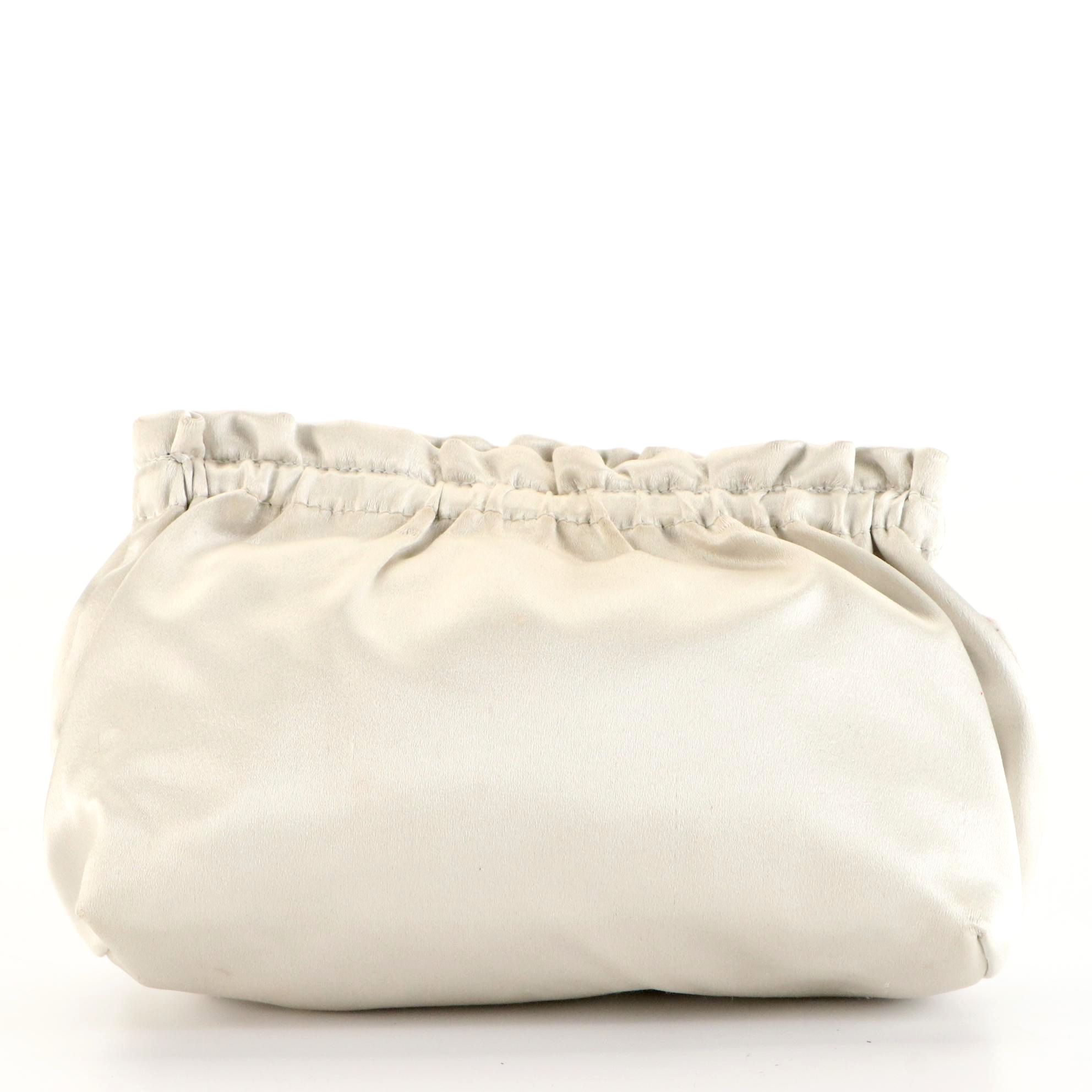 Prada Satin Ruffle Clutch