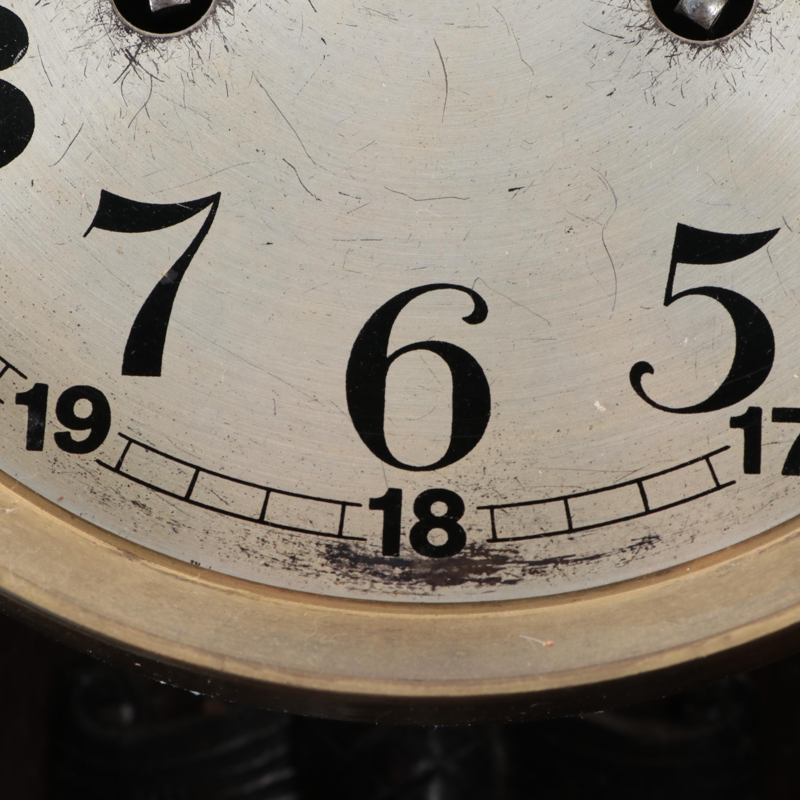 German Wooden Wall Clock, Early 20th Century