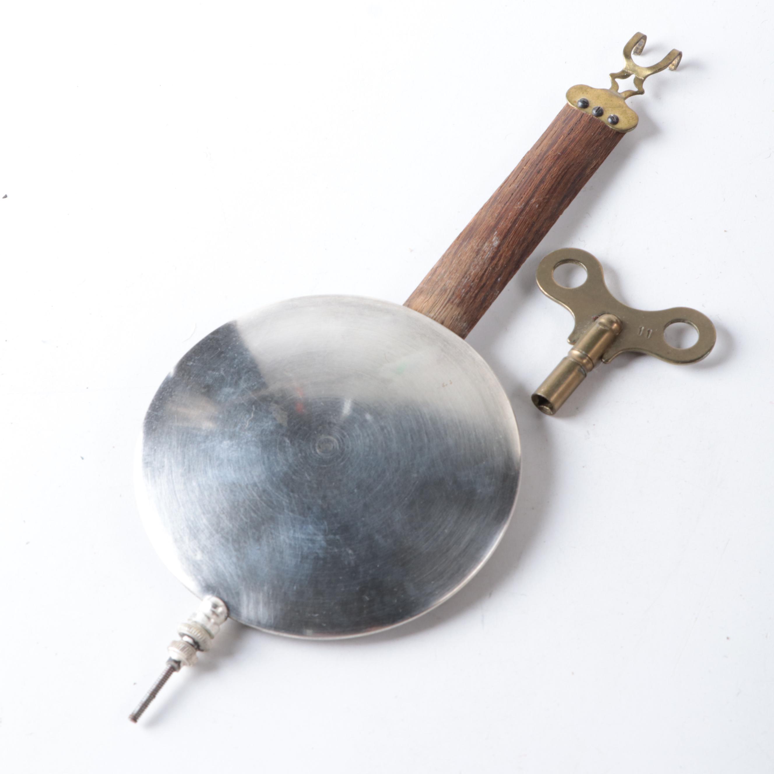 German Wooden Wall Clock, Early 20th Century