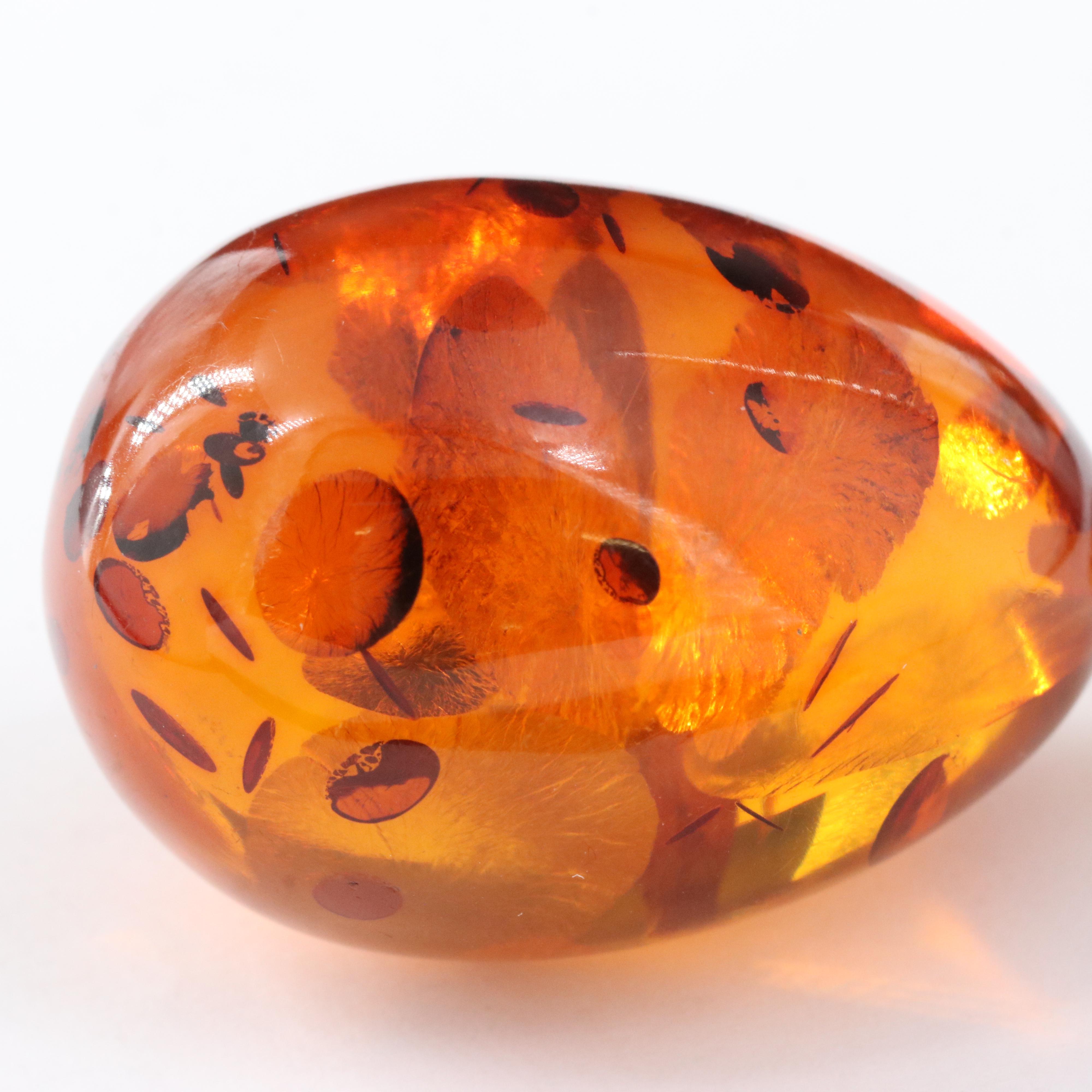 10K Amber Ring with Amber Pendant