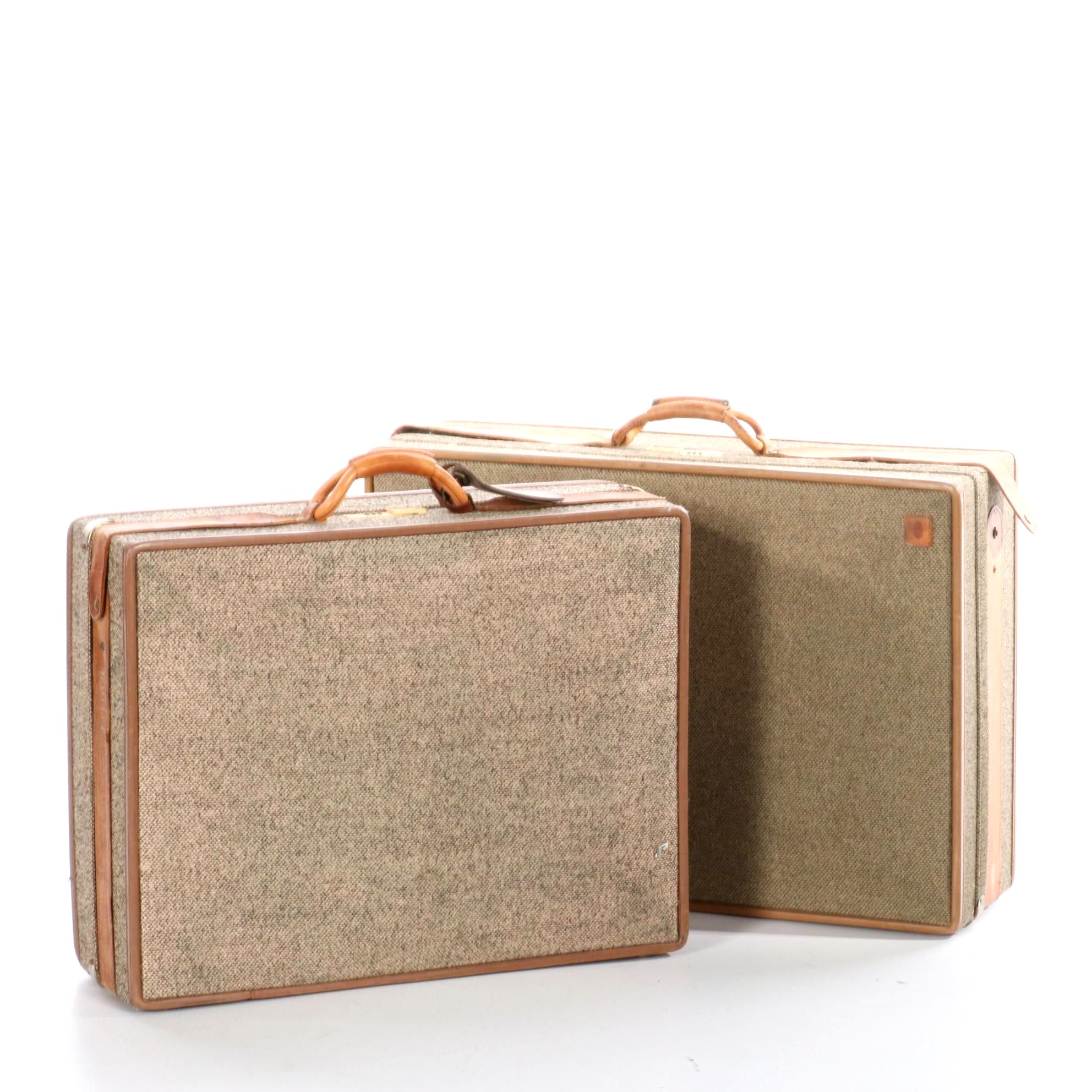Hartmann Tweed and Leather Suitcases