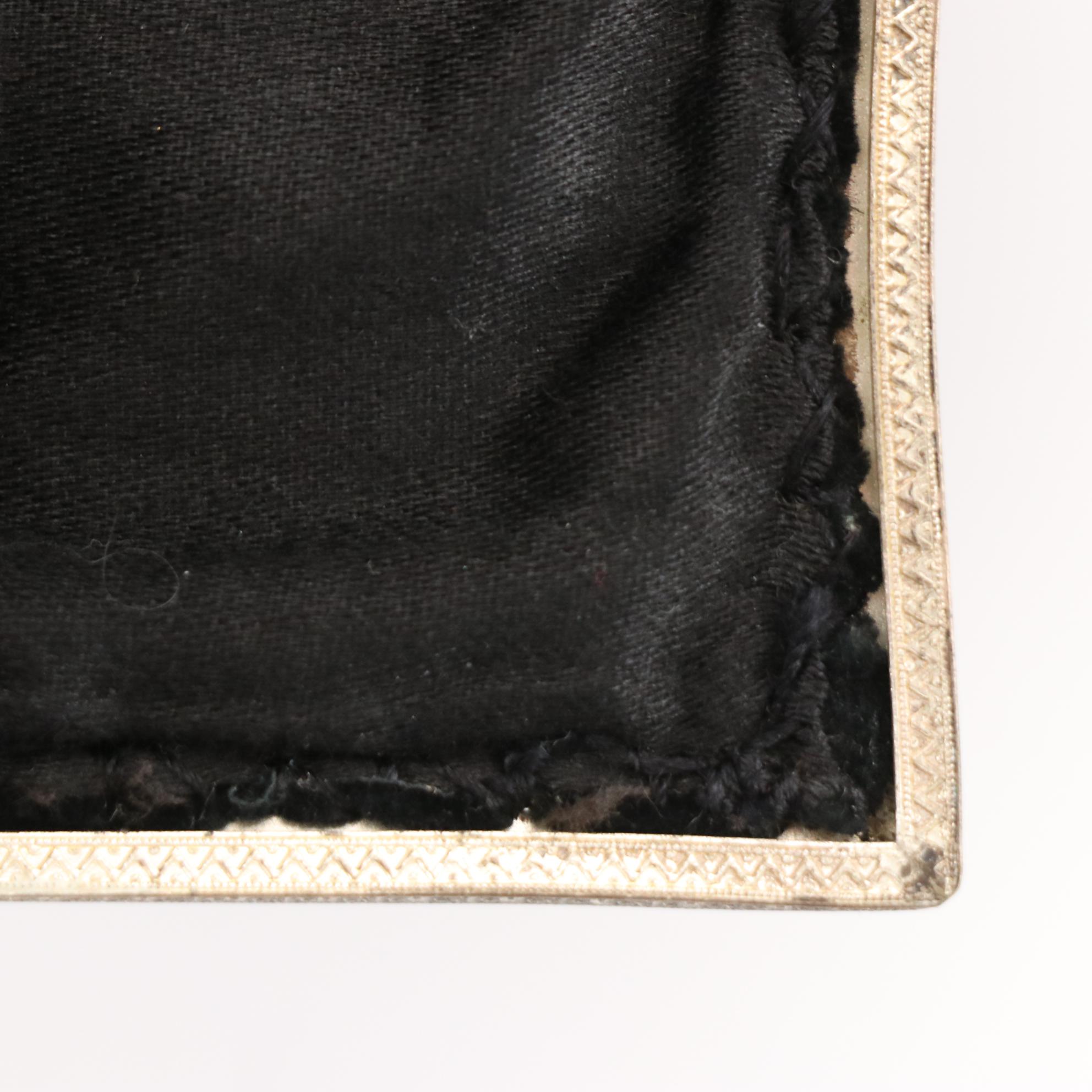 Zardozi Embroidered Peacock Black Velvet Handbag with Kiss Lock and Chain Strap