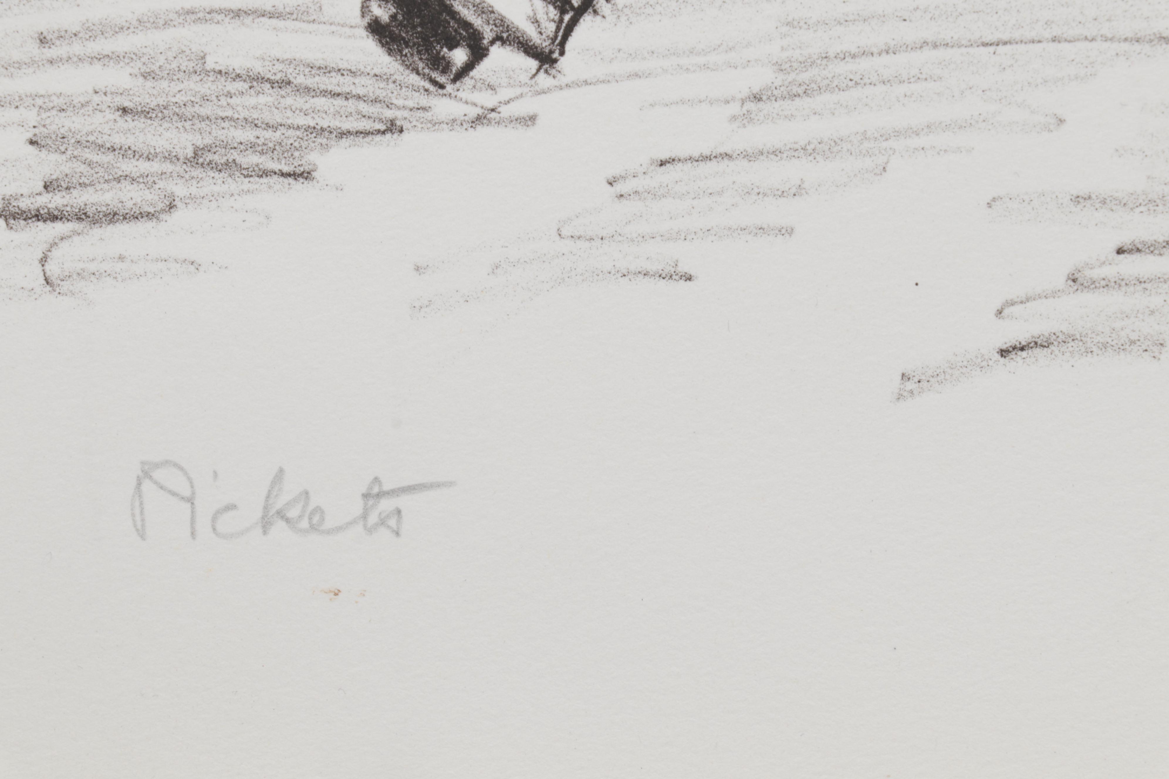 Sidney Chafetz Lithograph "Pickets," 1987