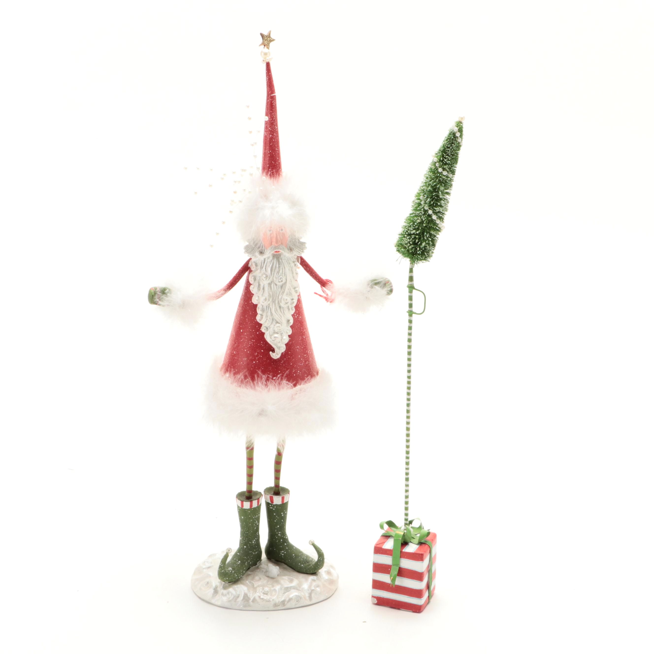 Department 56 Patience Brewster Santa Holding Trees Figurine