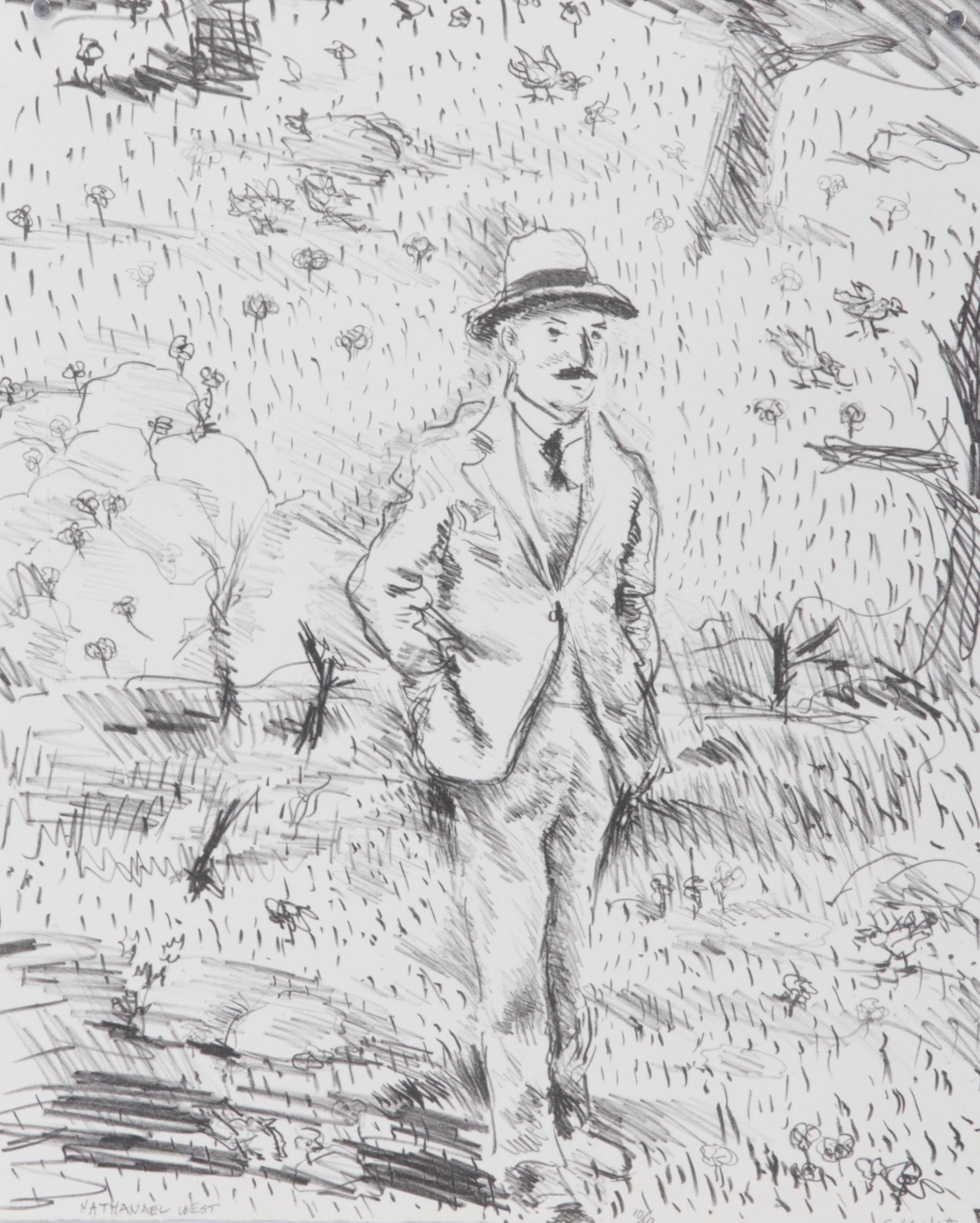 Sidney Chafetz Lithograph "Nathanael West," 1981