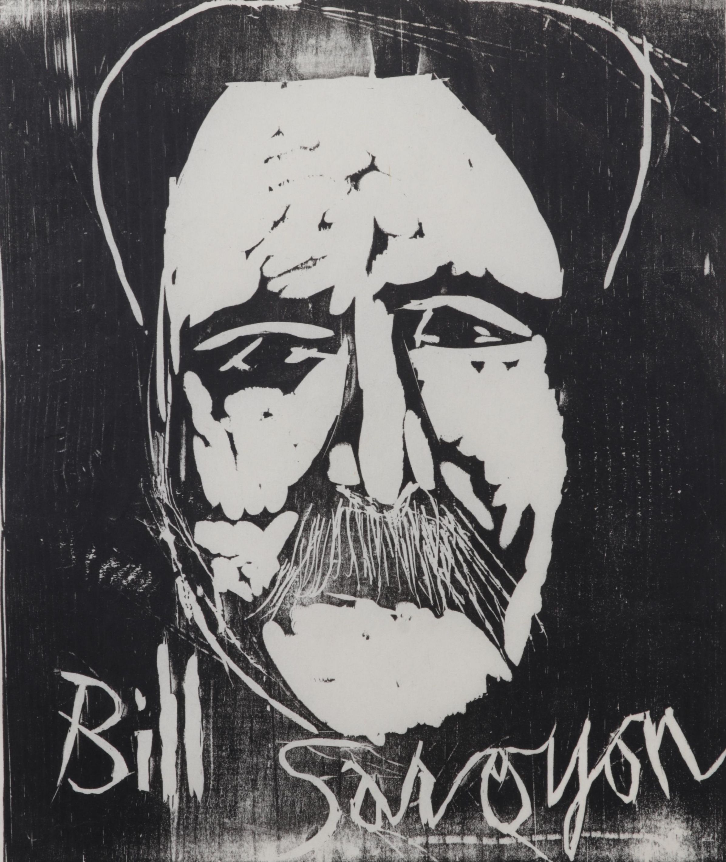Sidney Chafetz Woodcut "Saroyan," 1970