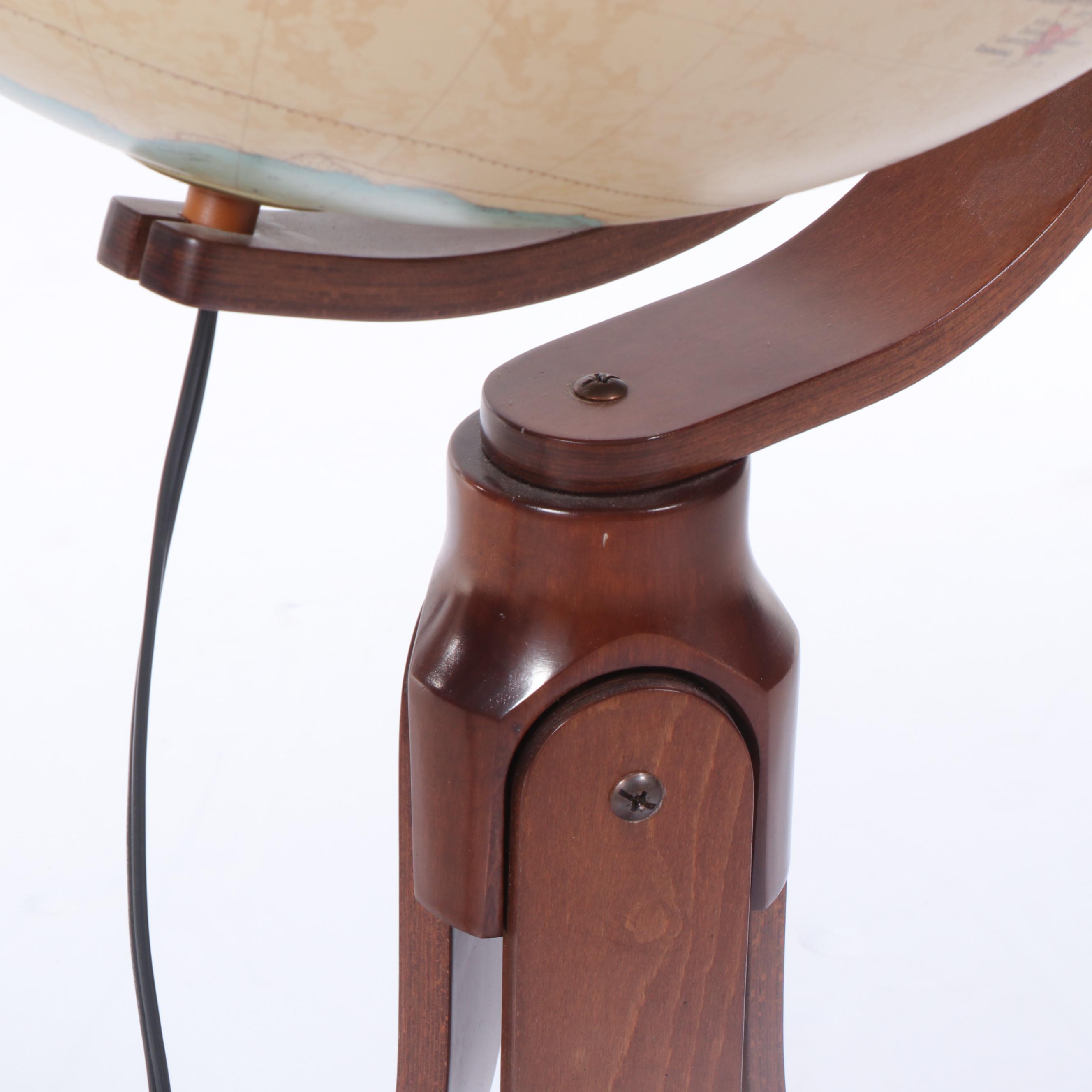 Nova Rico "Heritage Collection" Illuminated Terrestrial Globe on Bentwood Stand