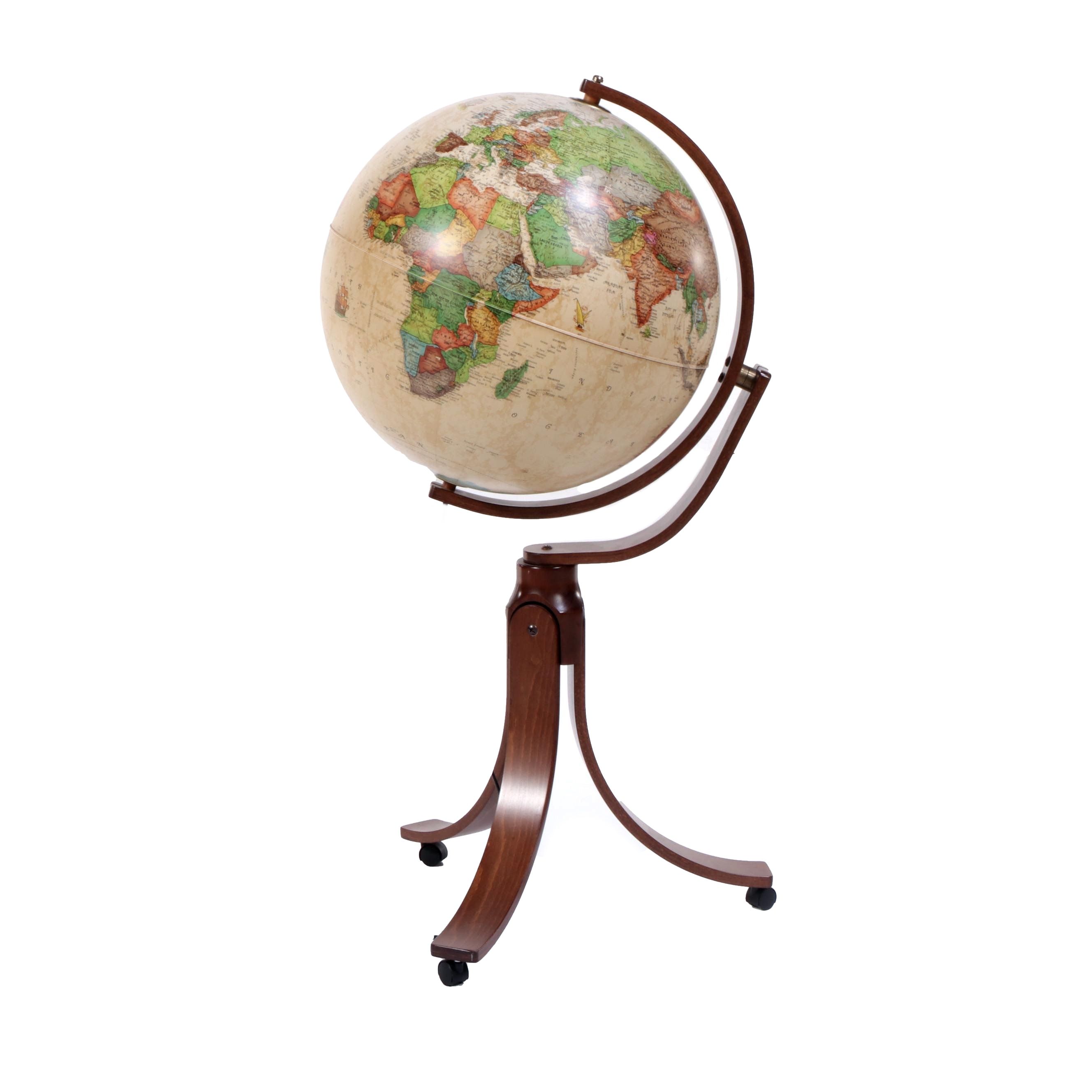 Nova Rico "Heritage Collection" Illuminated Terrestrial Globe on Bentwood Stand