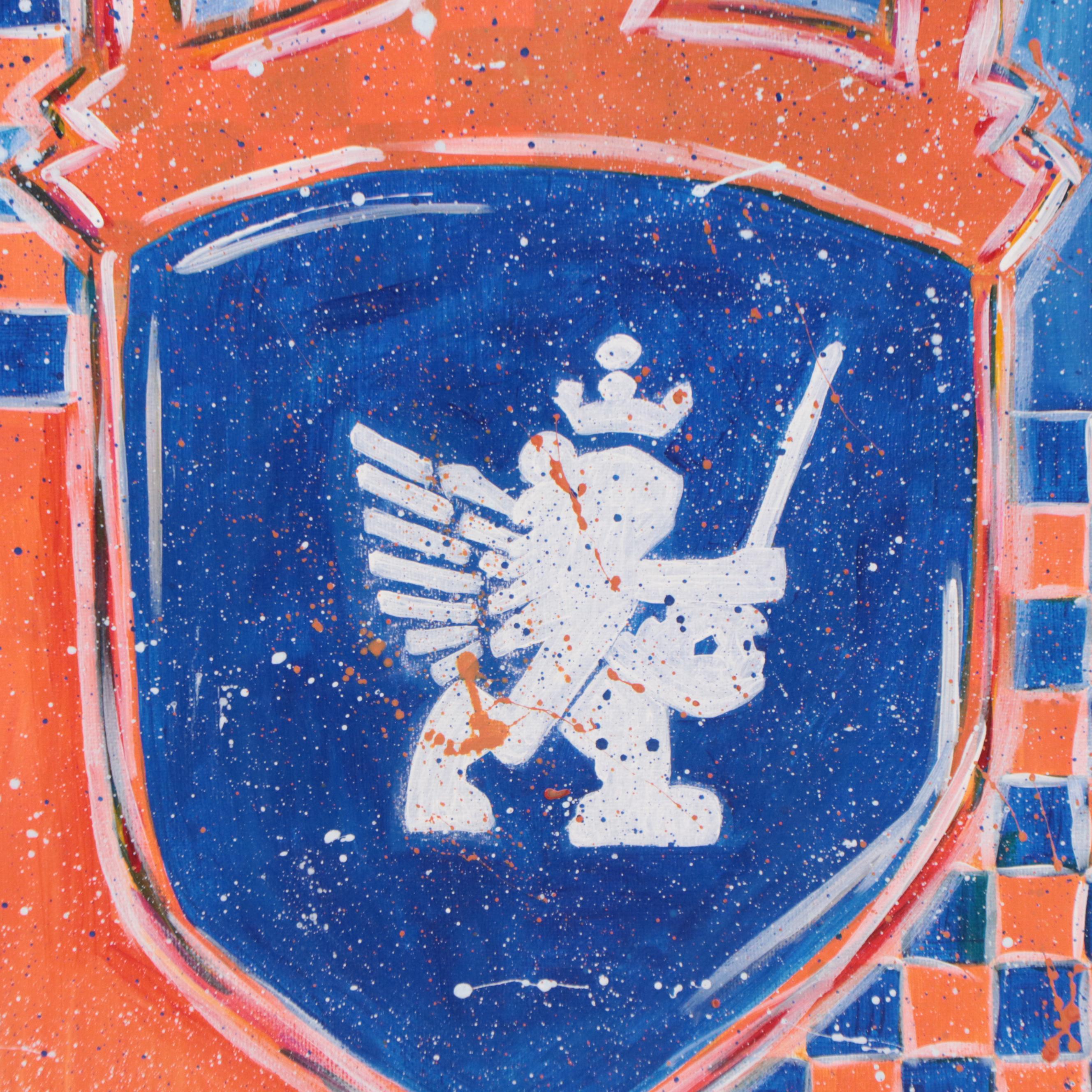 Acrylic Painting of FC Cincinnati Logo, 21st Century