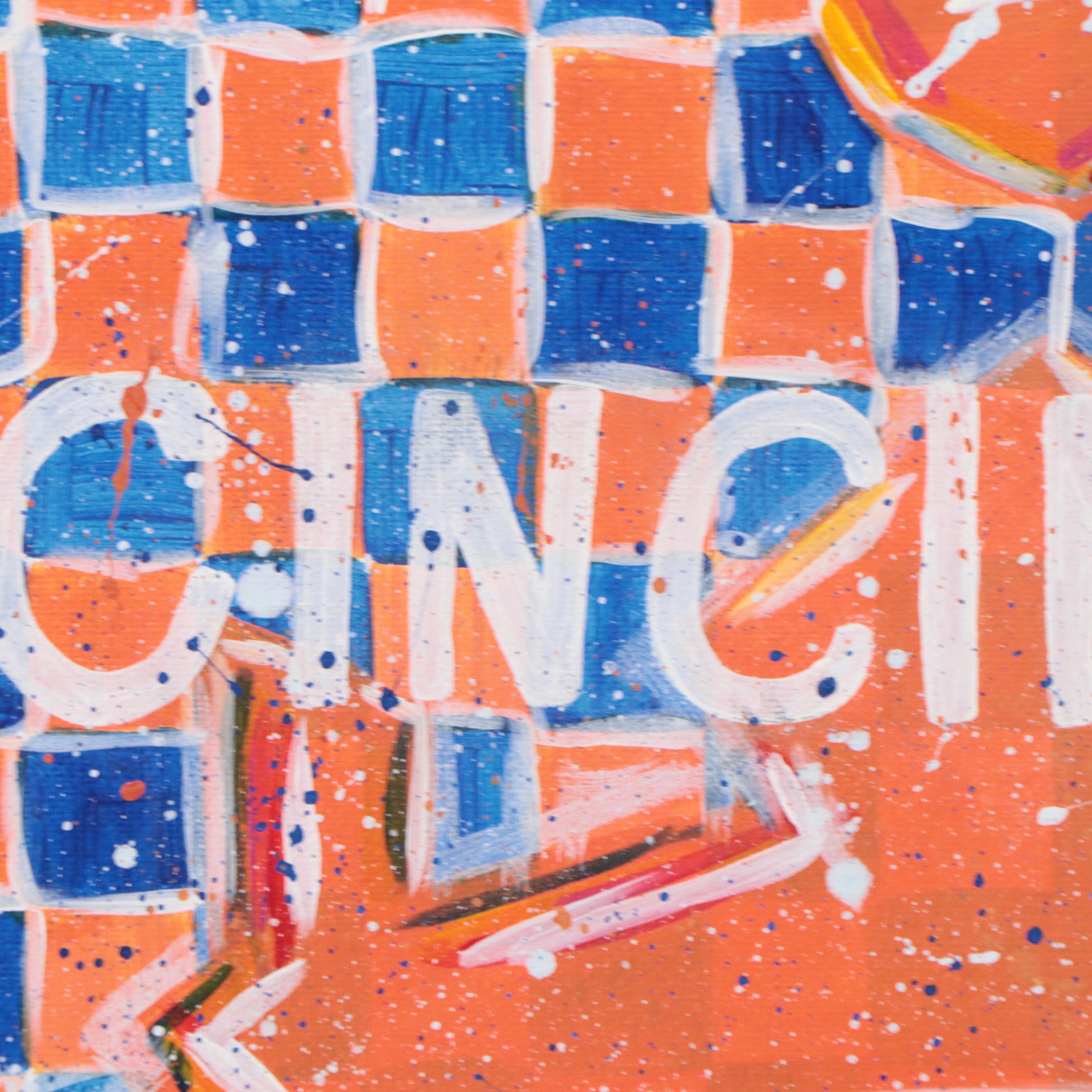 Acrylic Painting of FC Cincinnati Logo, 21st Century