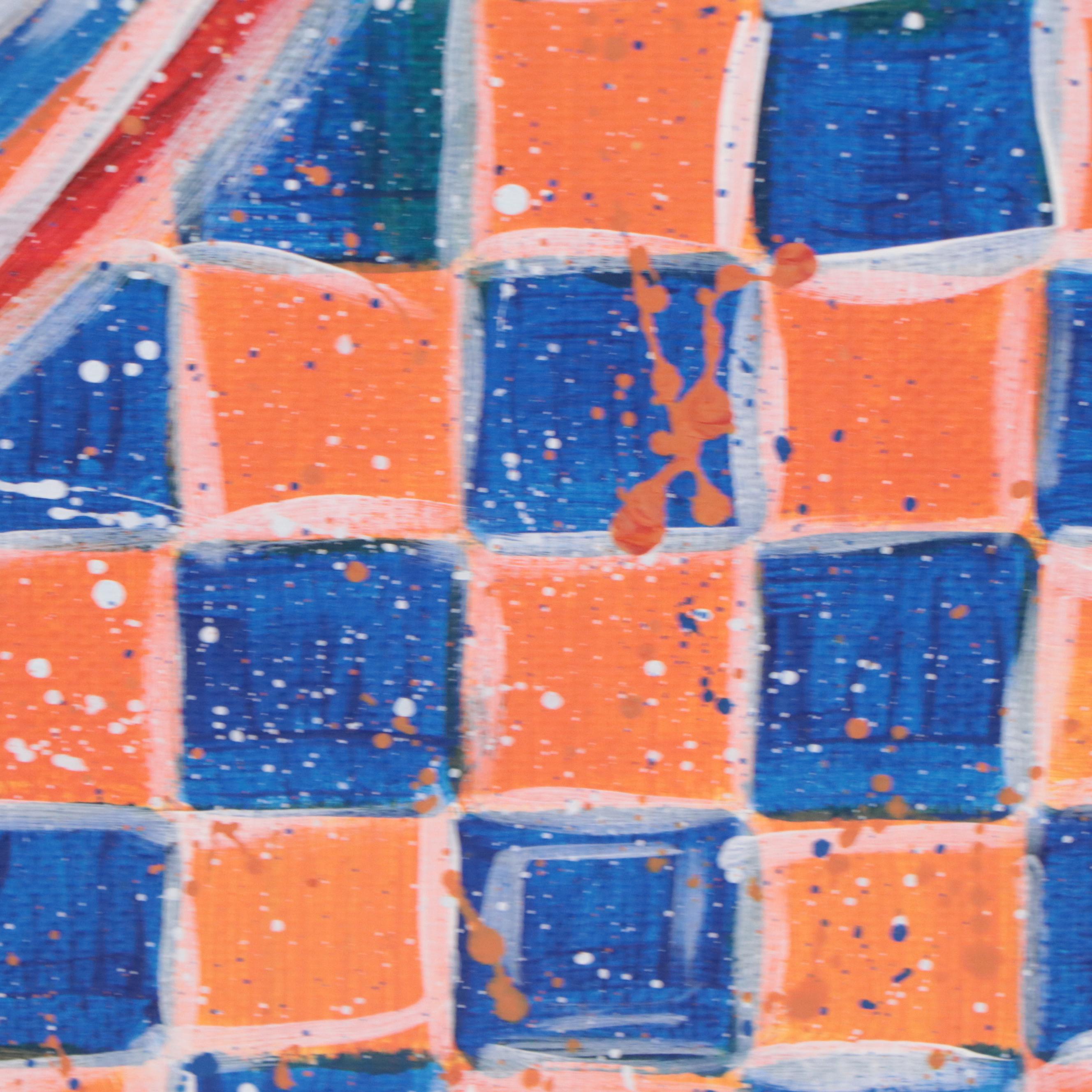 Acrylic Painting of FC Cincinnati Logo, 21st Century