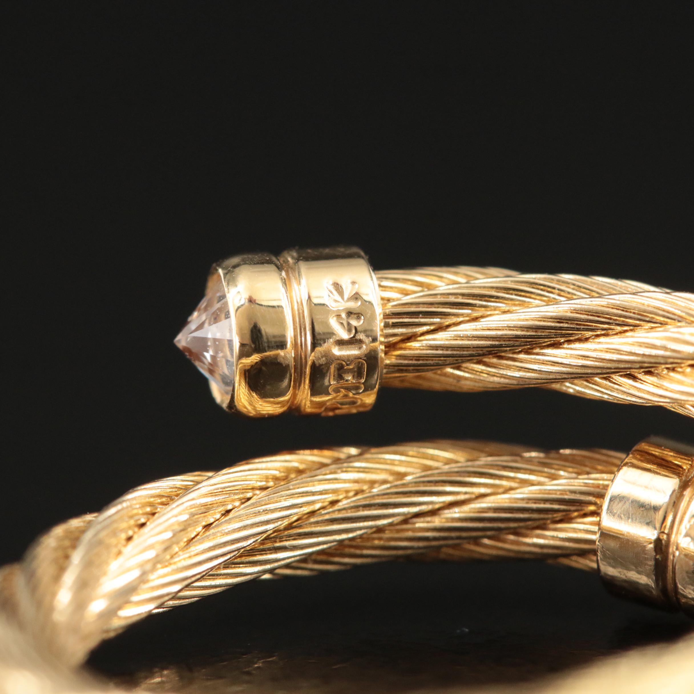 14K 0.30 CTW Diamond Cable Bypass Ring