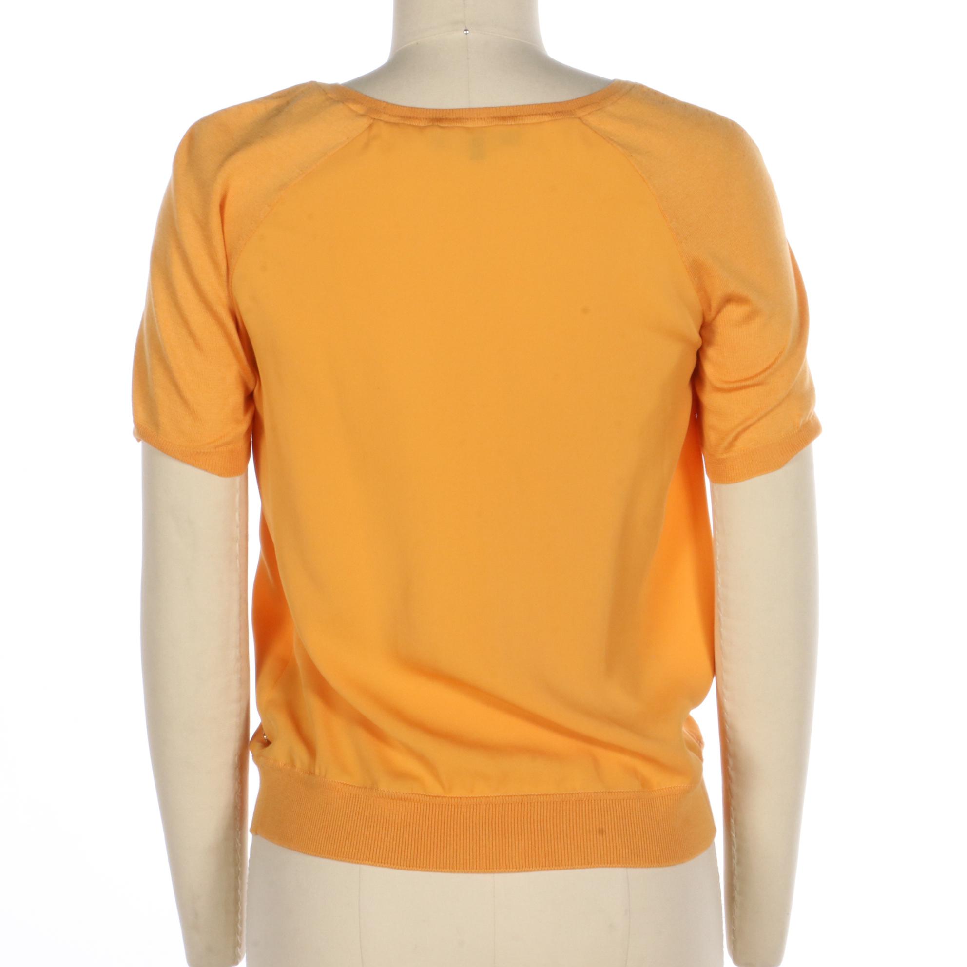 Loro Piana Silk Blend Knit Short Sleeve Top