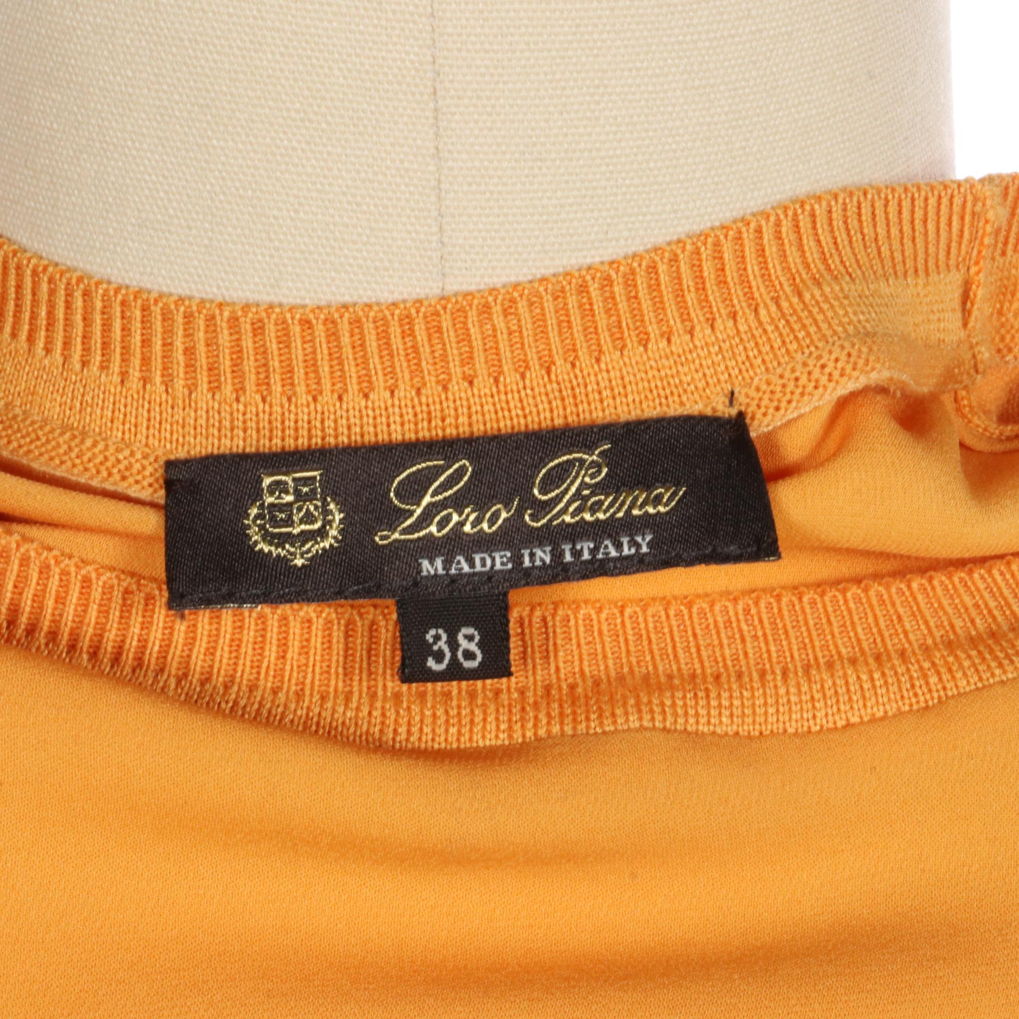 Loro Piana Silk Blend Knit Short Sleeve Top