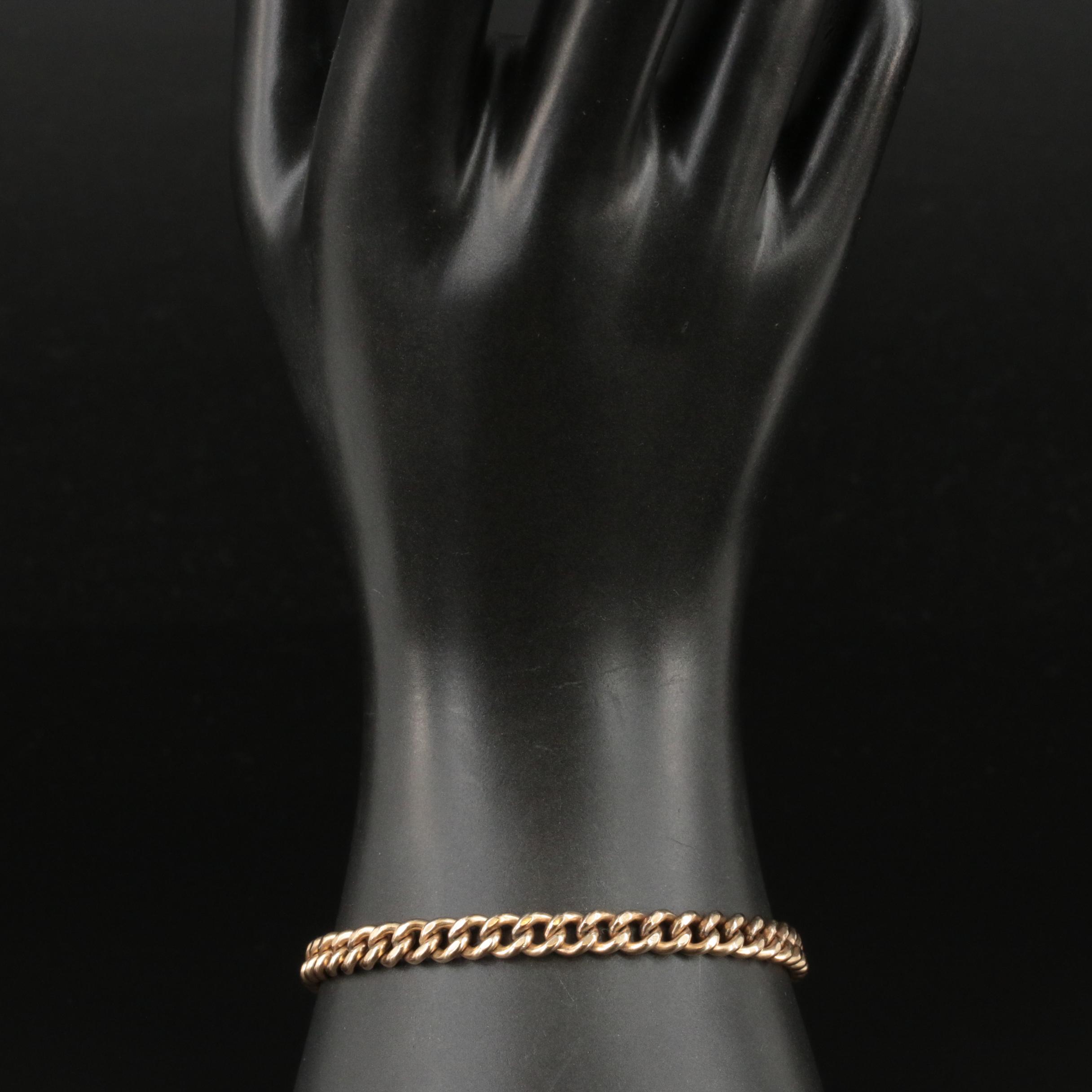 Vintage Gold-Filled Curb Link Bracelet
