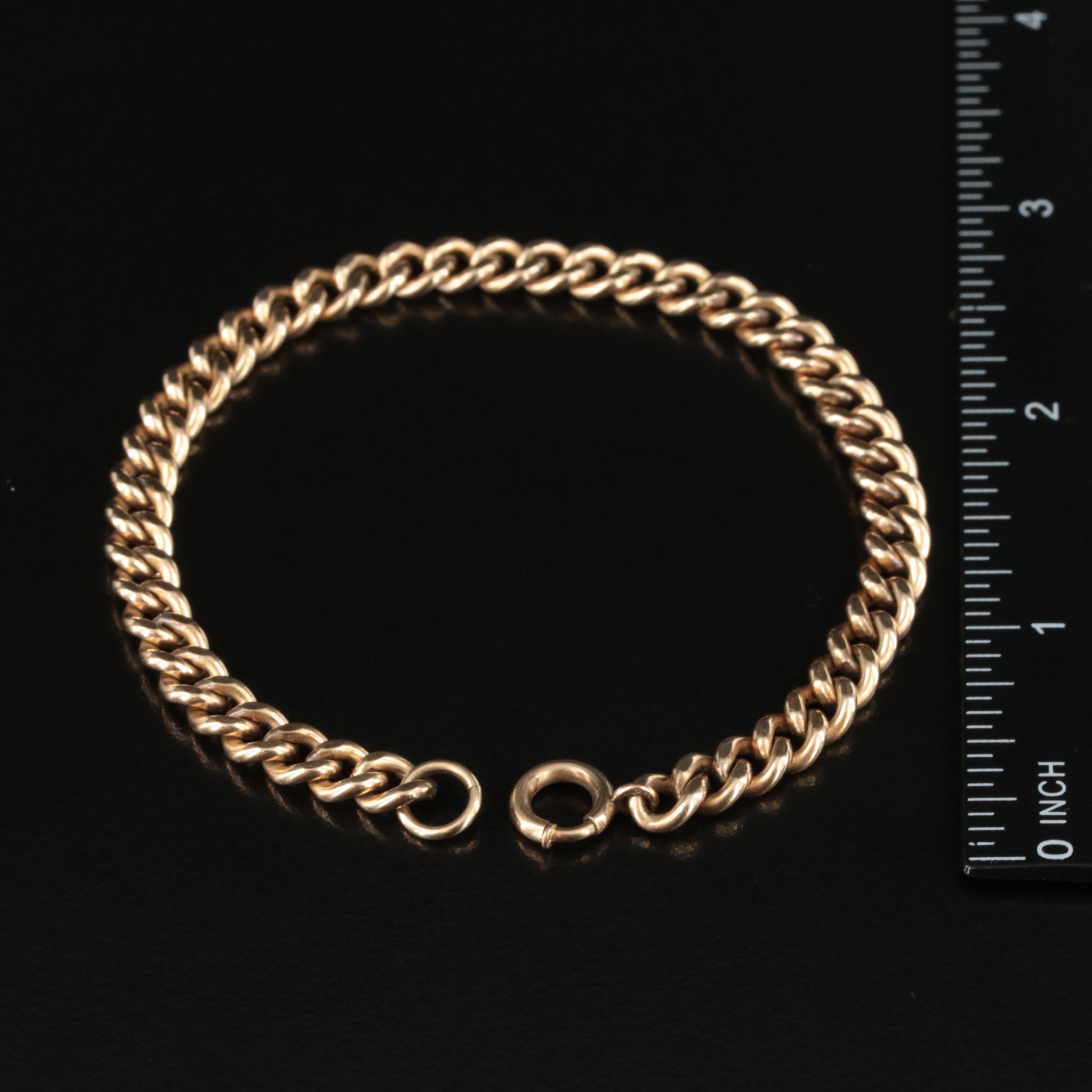Vintage Gold-Filled Curb Link Bracelet