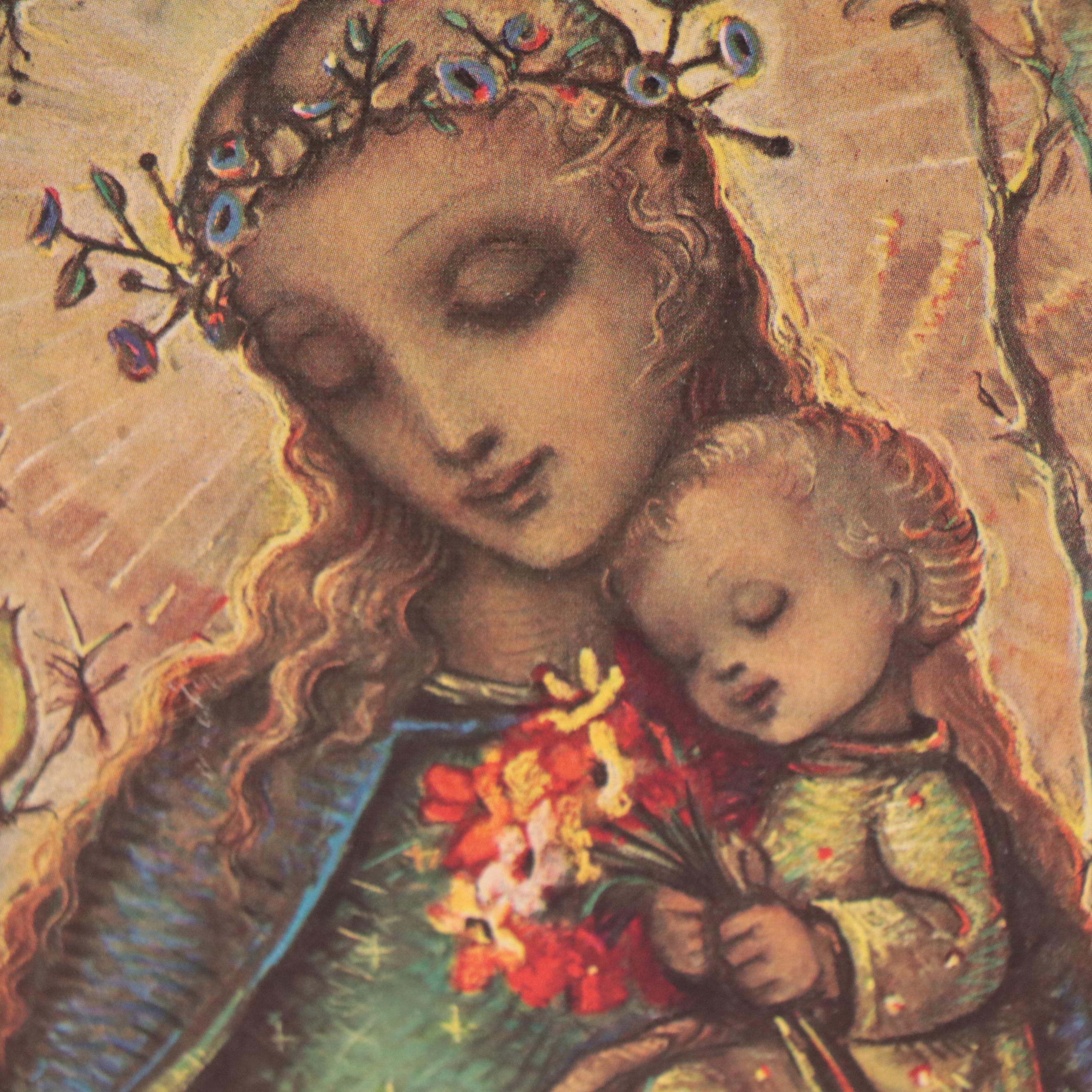 Offset Lithograph After Maria Innocentia Hummel "Mary: Queen of May"