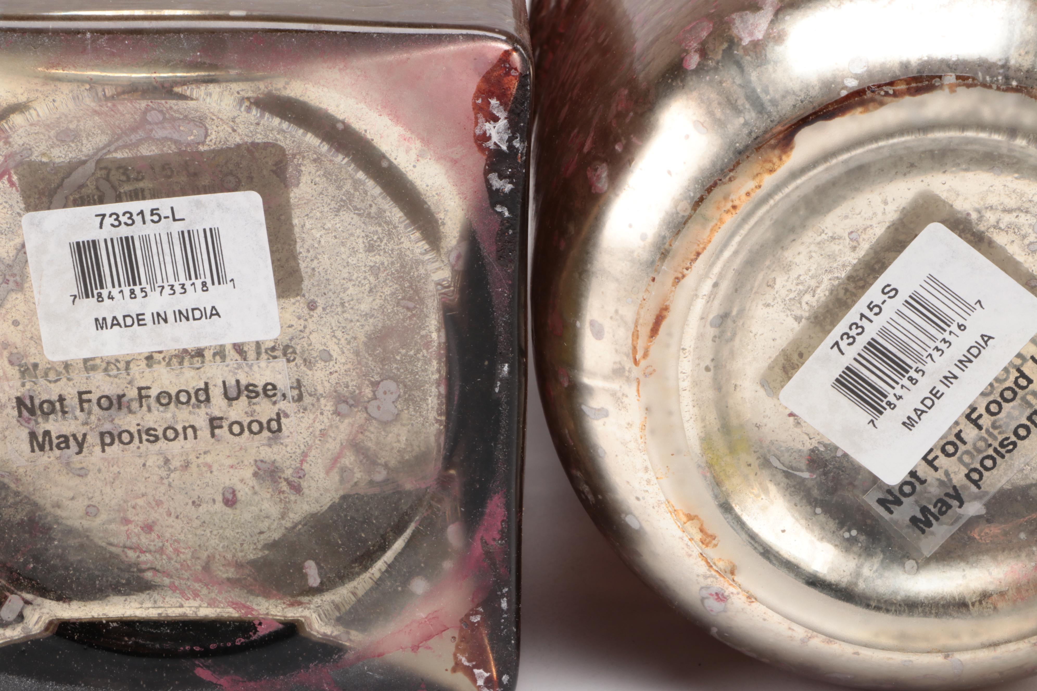 Antique Finish Bottles and Hurricane with Shells and Sand