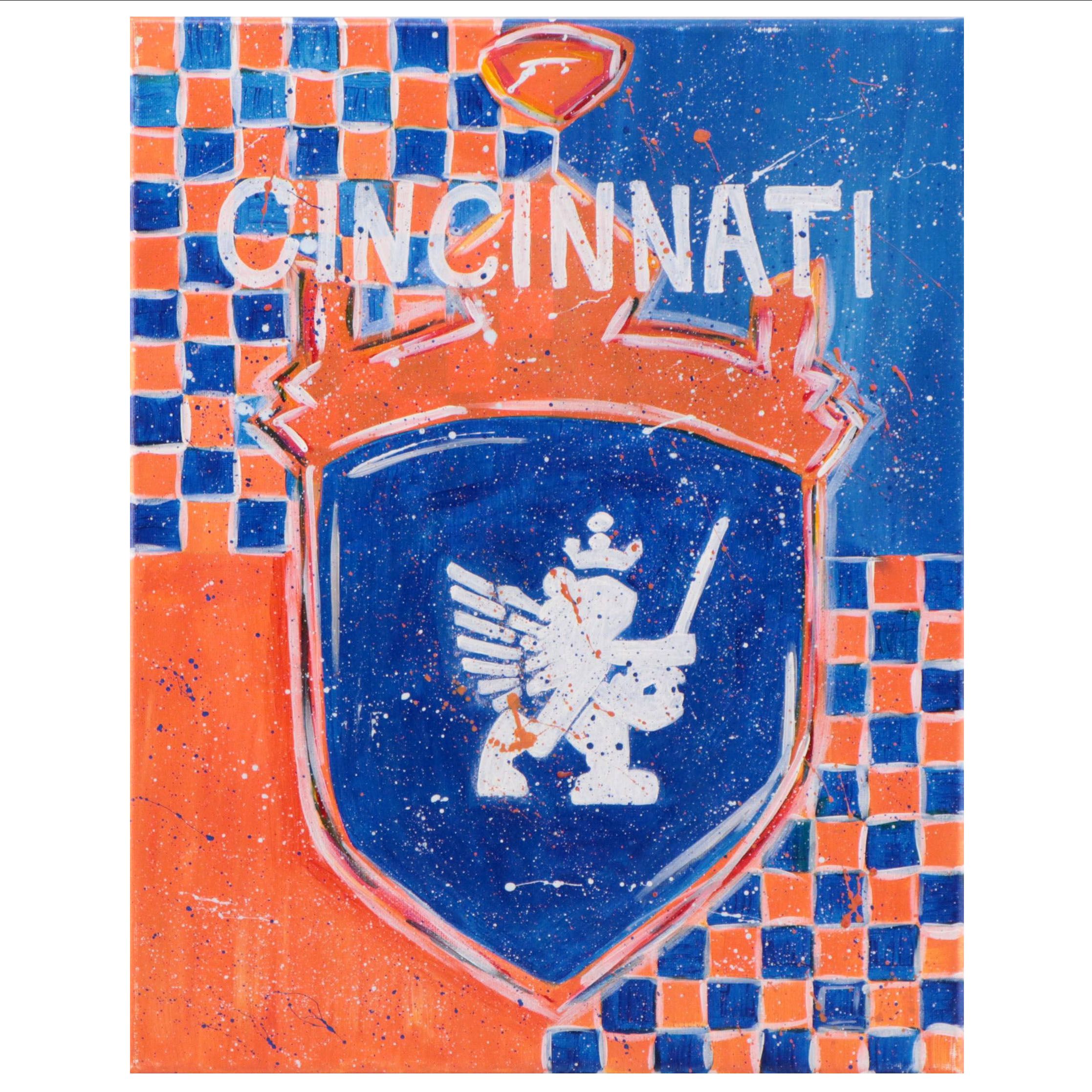Acrylic Painting of FC Cincinnati Logo, 21st Century