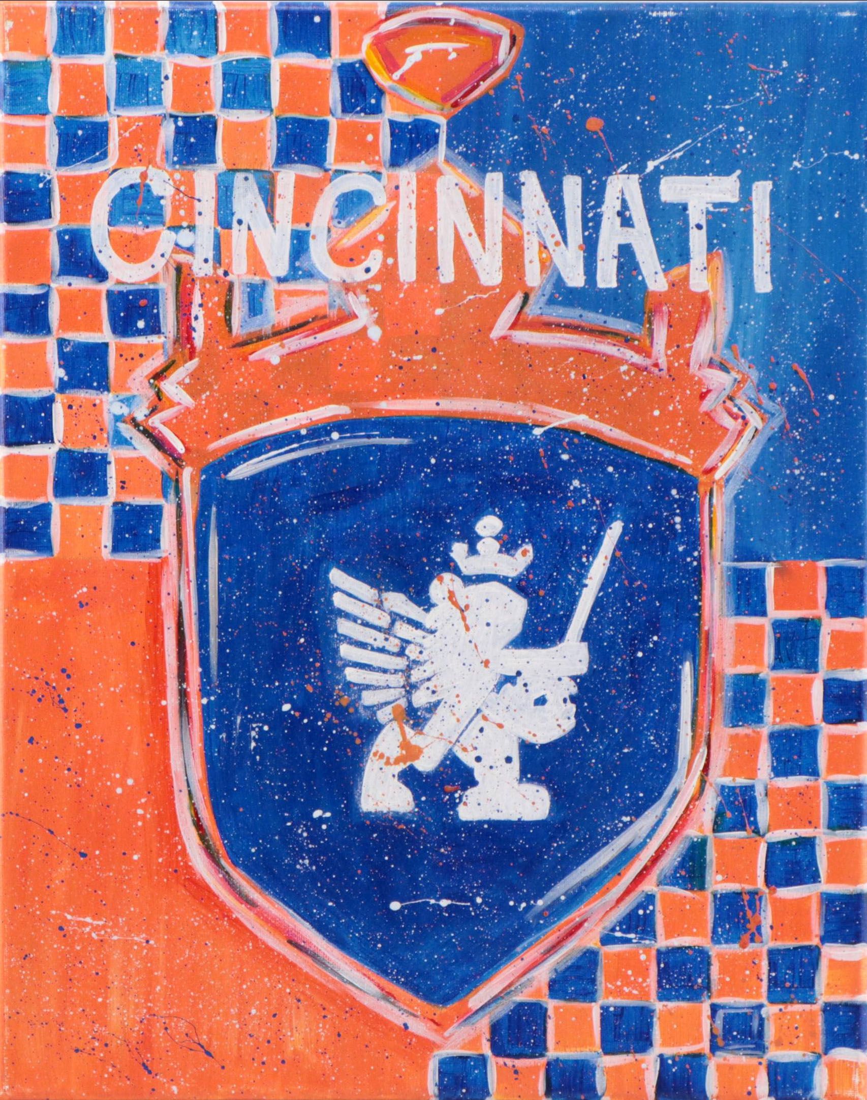Acrylic Painting of FC Cincinnati Logo, 21st Century