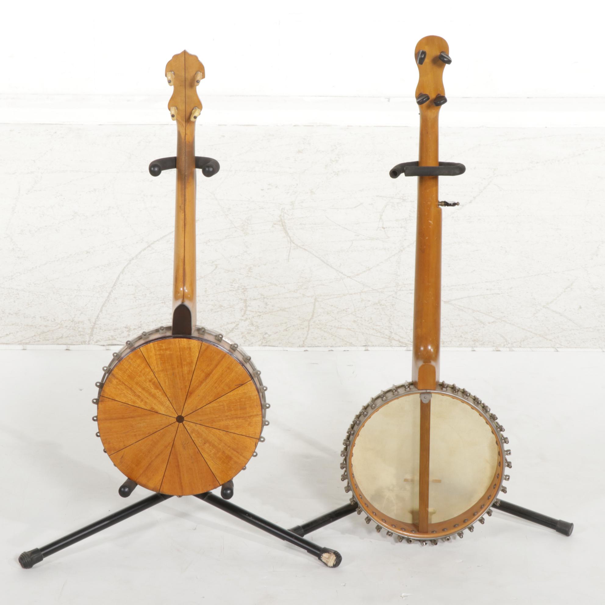 Vega Four String Tenor Banjo and Five-String Open Back Banjo