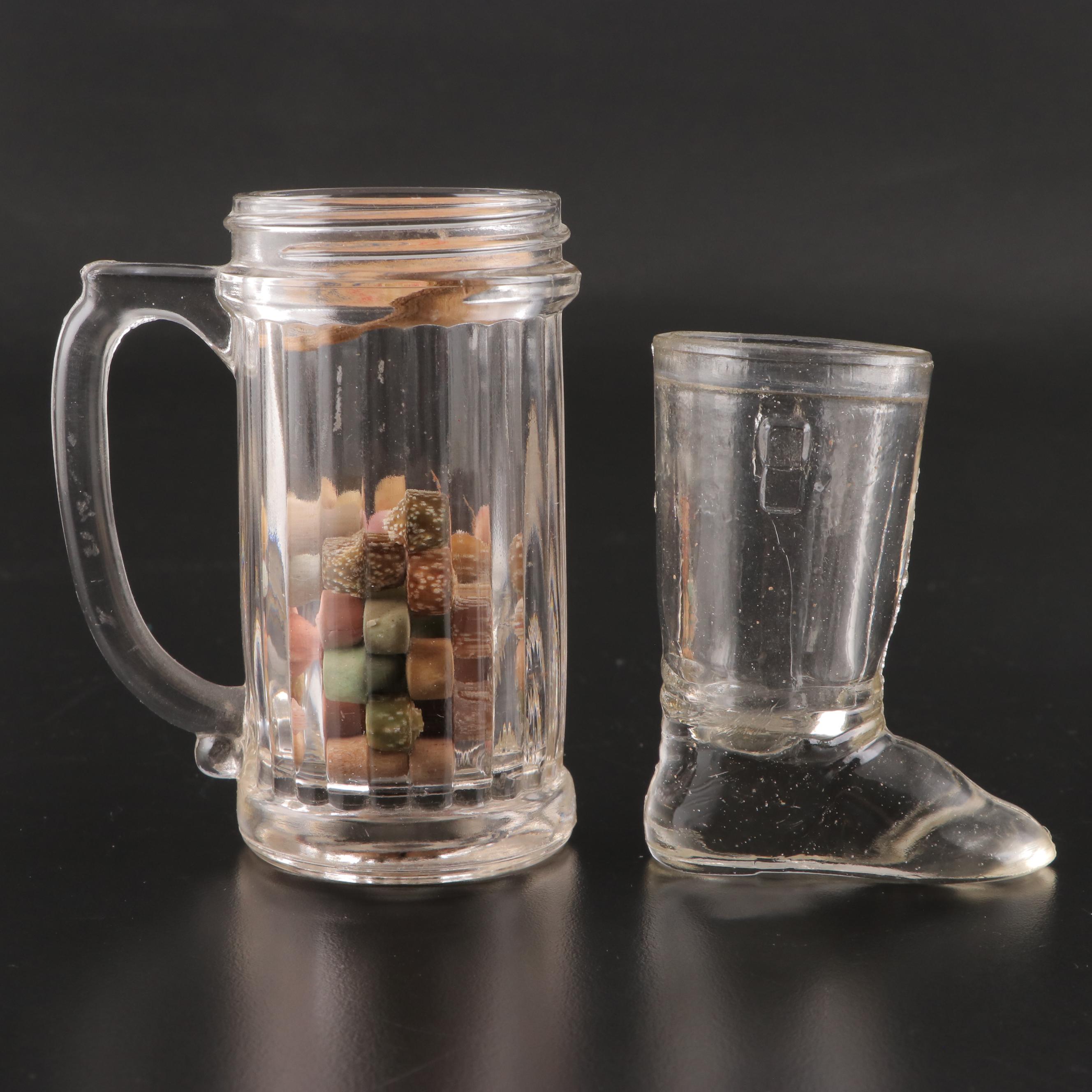 T. H. Stough, J. H. Millstein and Other Glass Candy Containers
