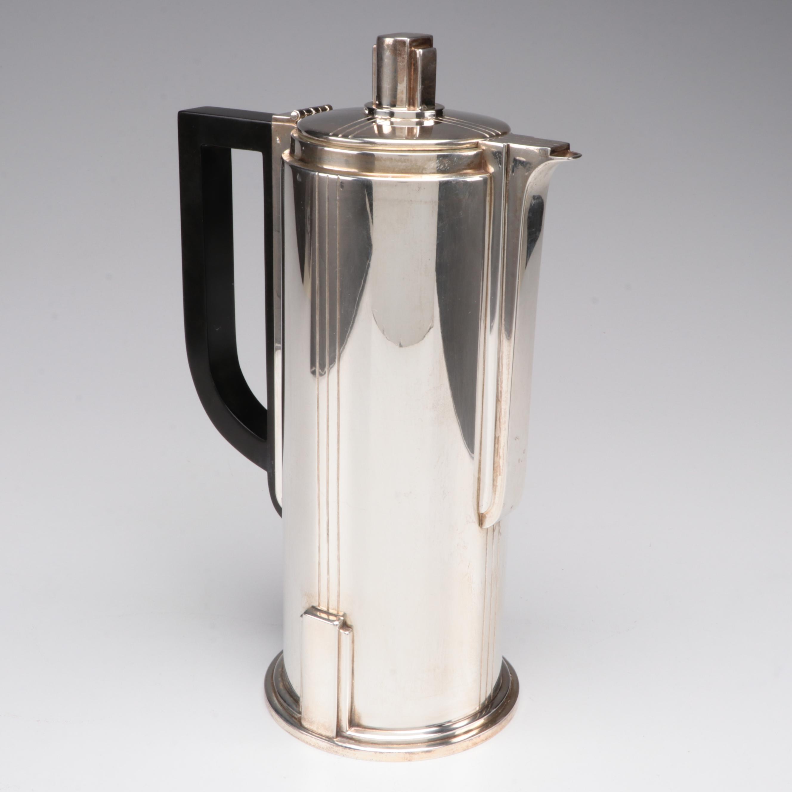 Art Deco Style Tiffany & Co. Sterling Silver Coffee Pot, Mid to Late 20th C.