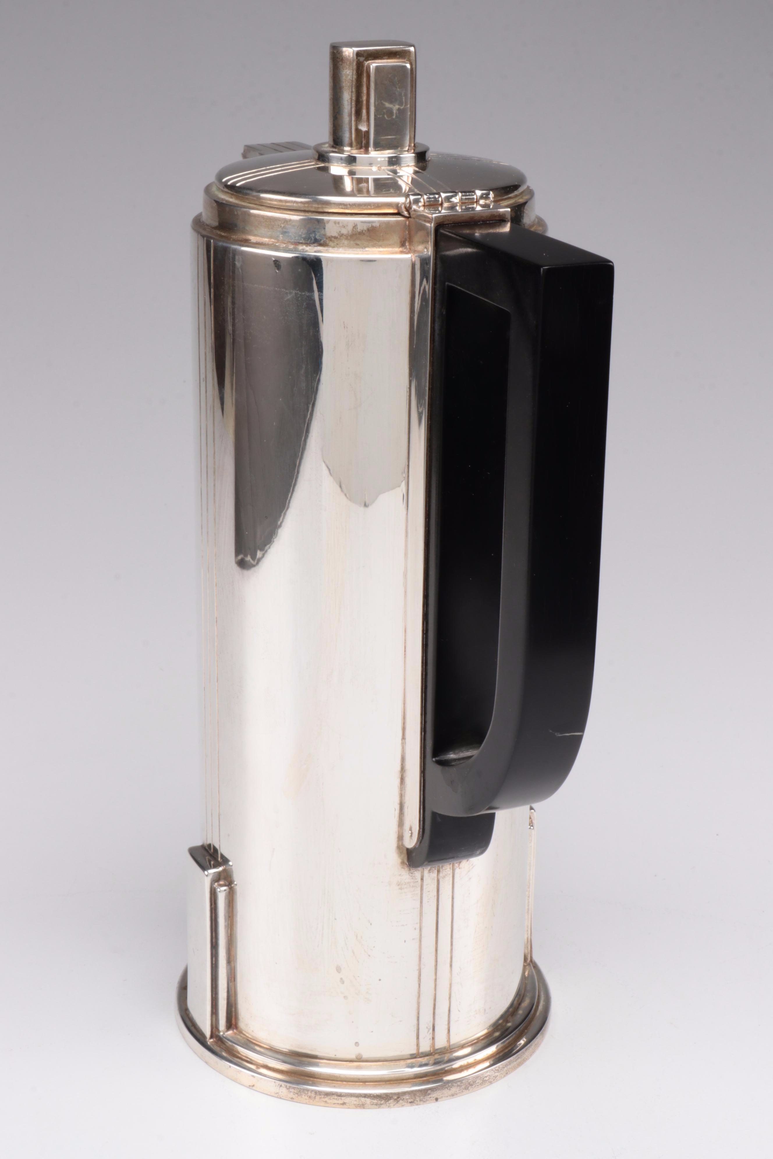 Art Deco Style Tiffany & Co. Sterling Silver Coffee Pot, Mid to Late 20th C.