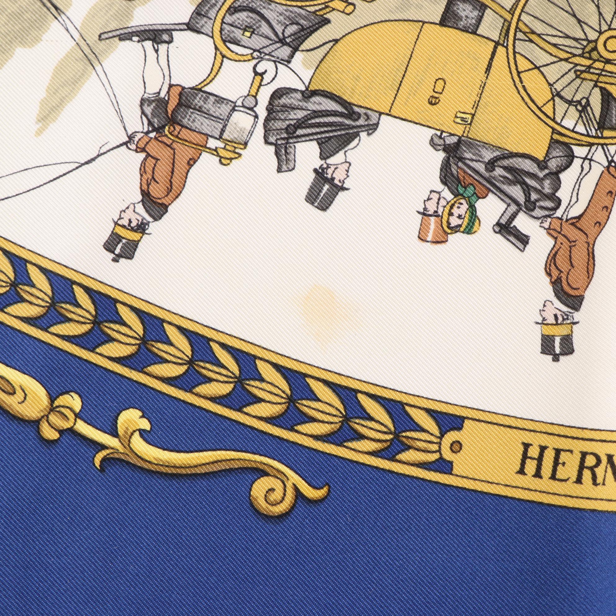 Hermès "La Promenade de Longchamps" Scarf 90 in Silk Twill