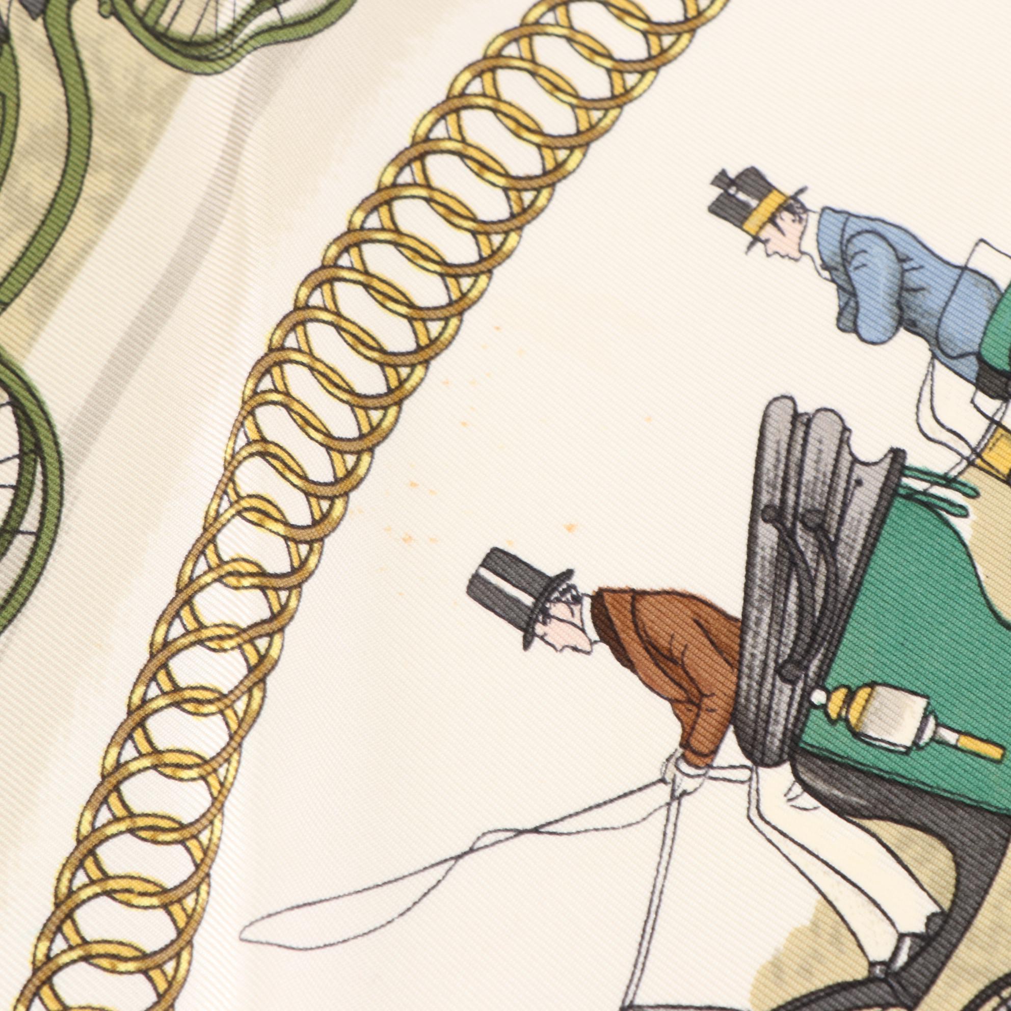 Hermès "La Promenade de Longchamps" Scarf 90 in Silk Twill