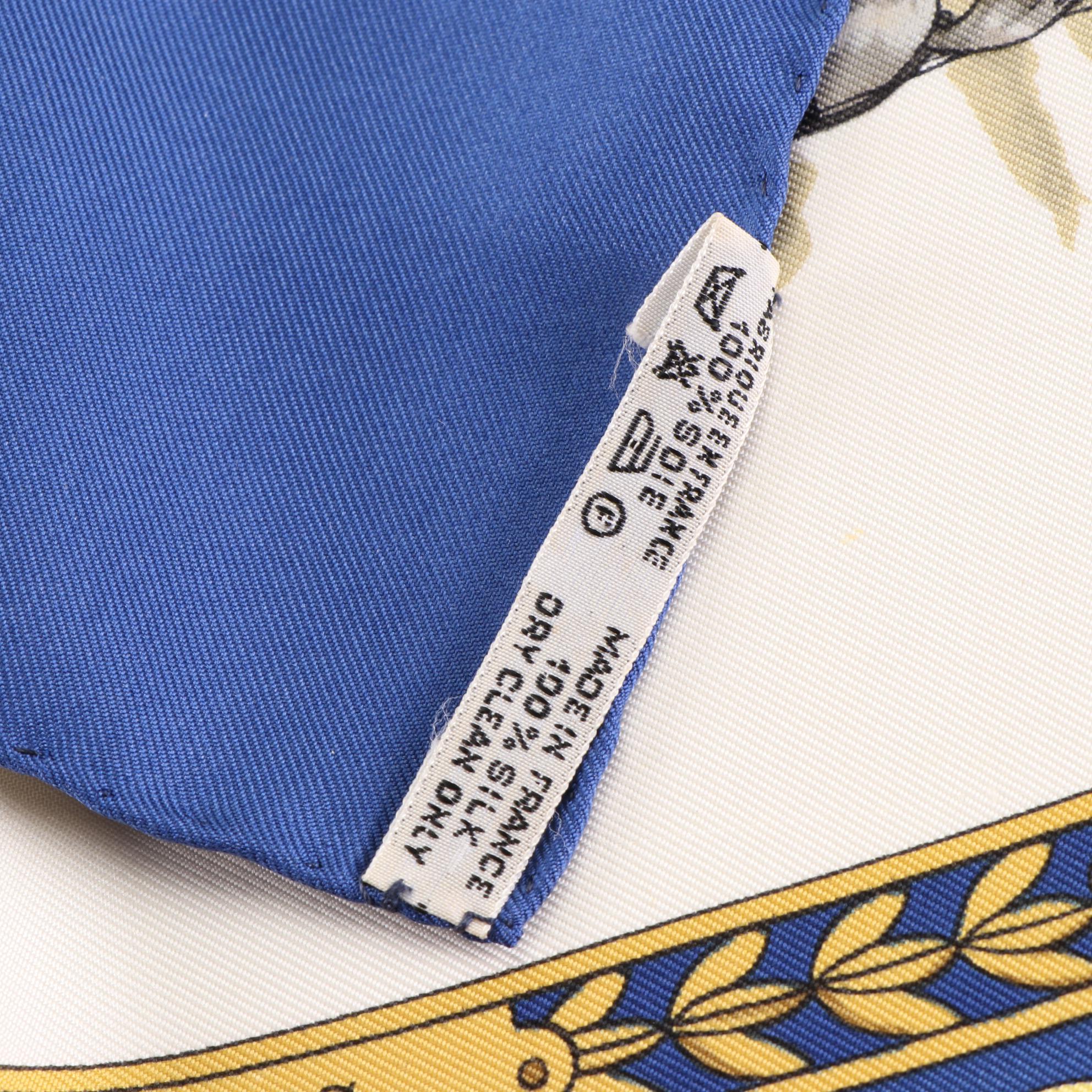 Hermès "La Promenade de Longchamps" Scarf 90 in Silk Twill