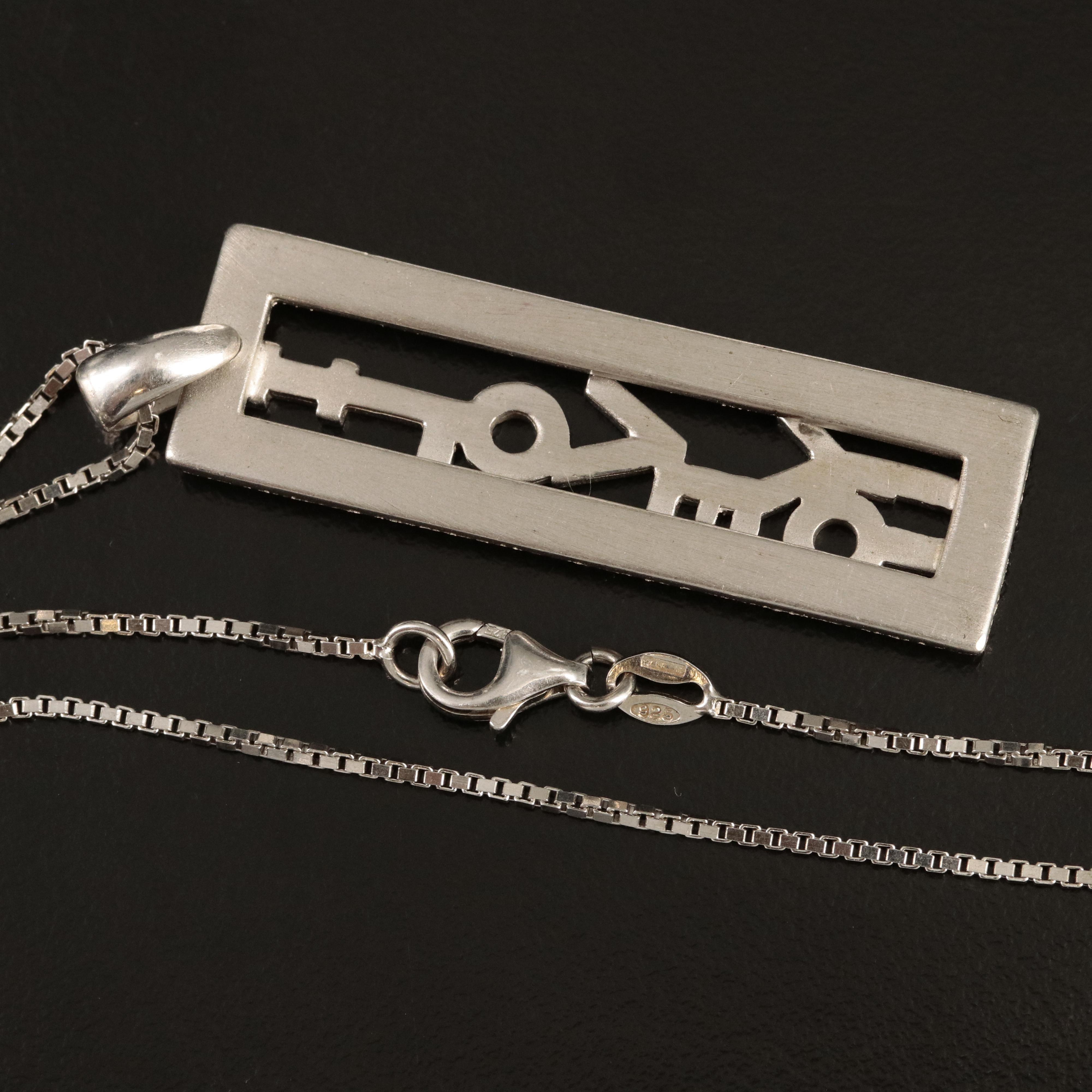 Sterling "I Love You" Pendant Necklace