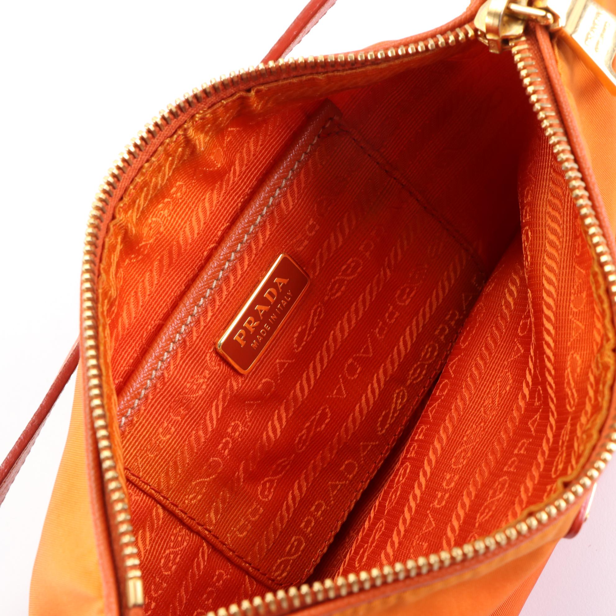 Prada Tessuto Nylon and Leather Baguette