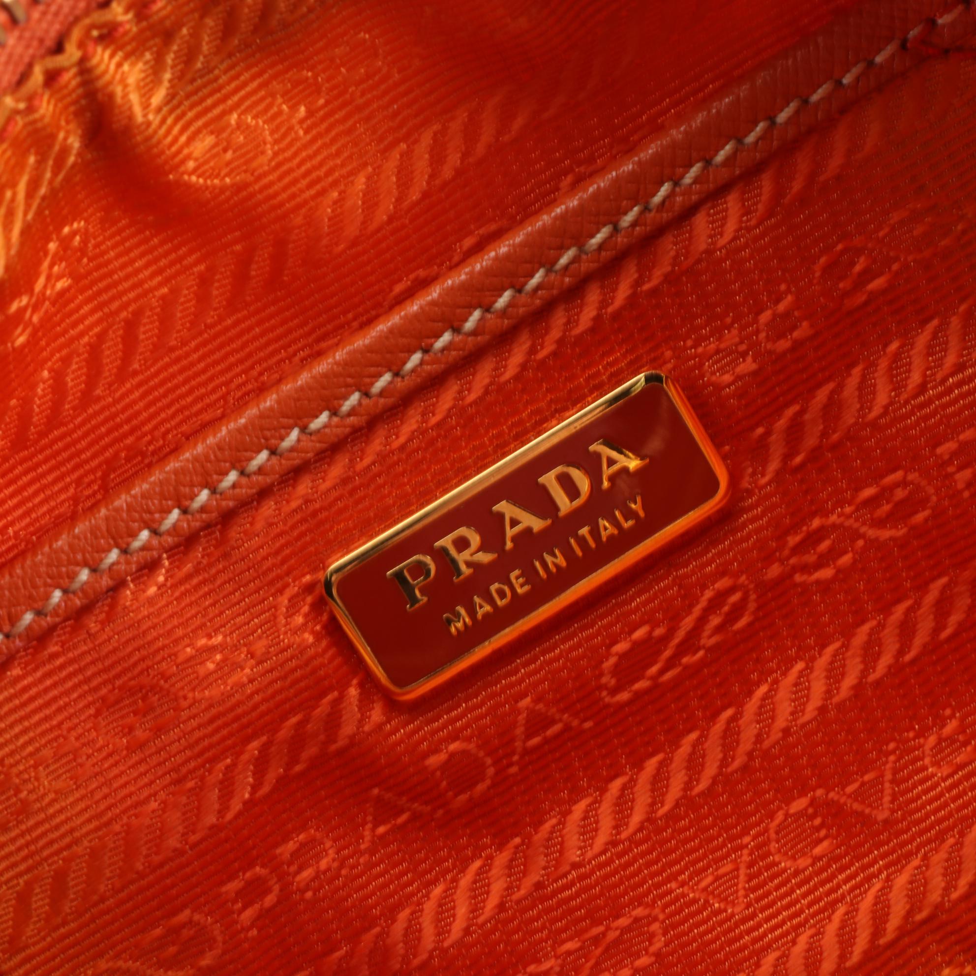 Prada Tessuto Nylon and Leather Baguette