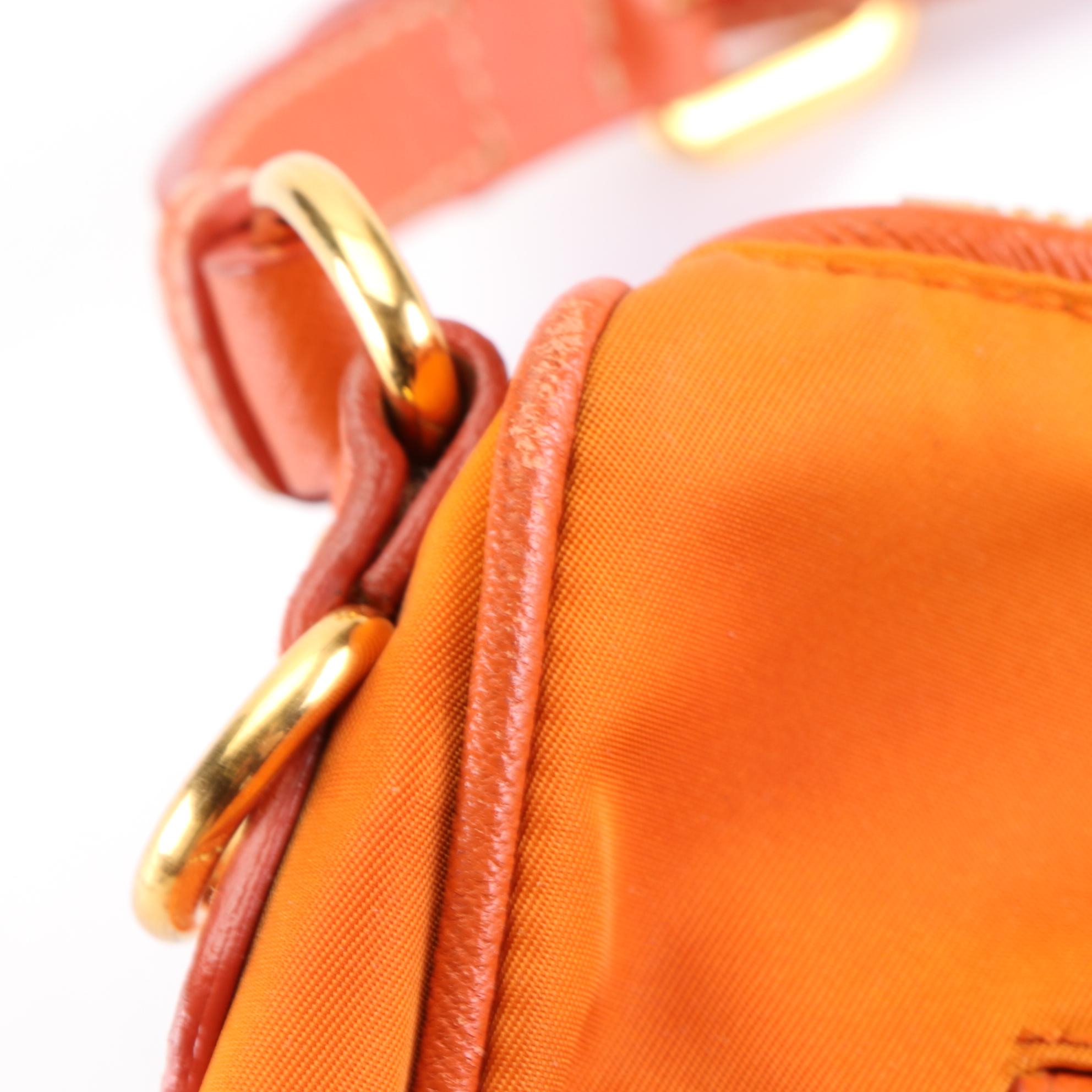 Prada Tessuto Nylon and Leather Baguette