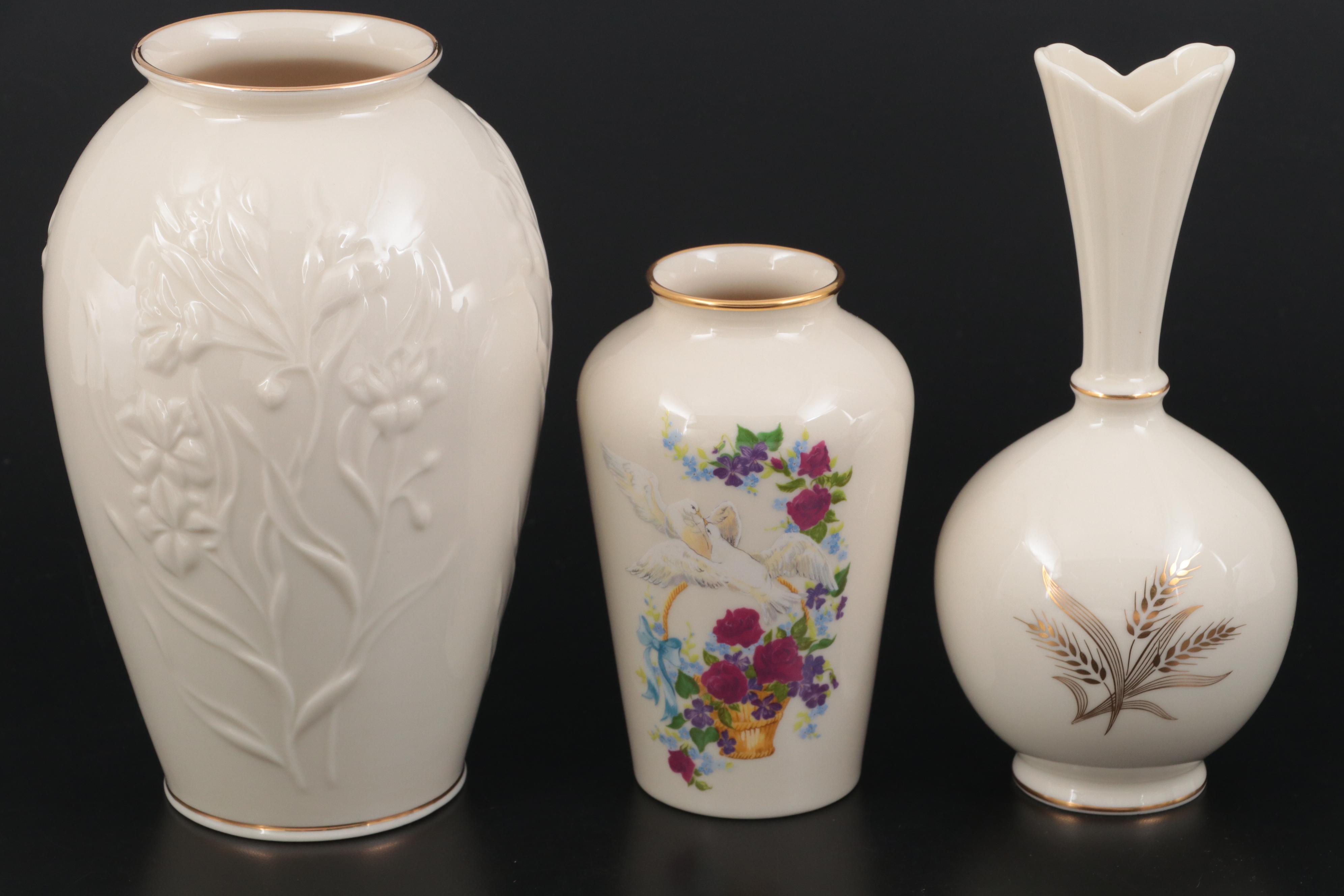 Lenox Bone China Vases and Figurines, Mid to Late 20th Century