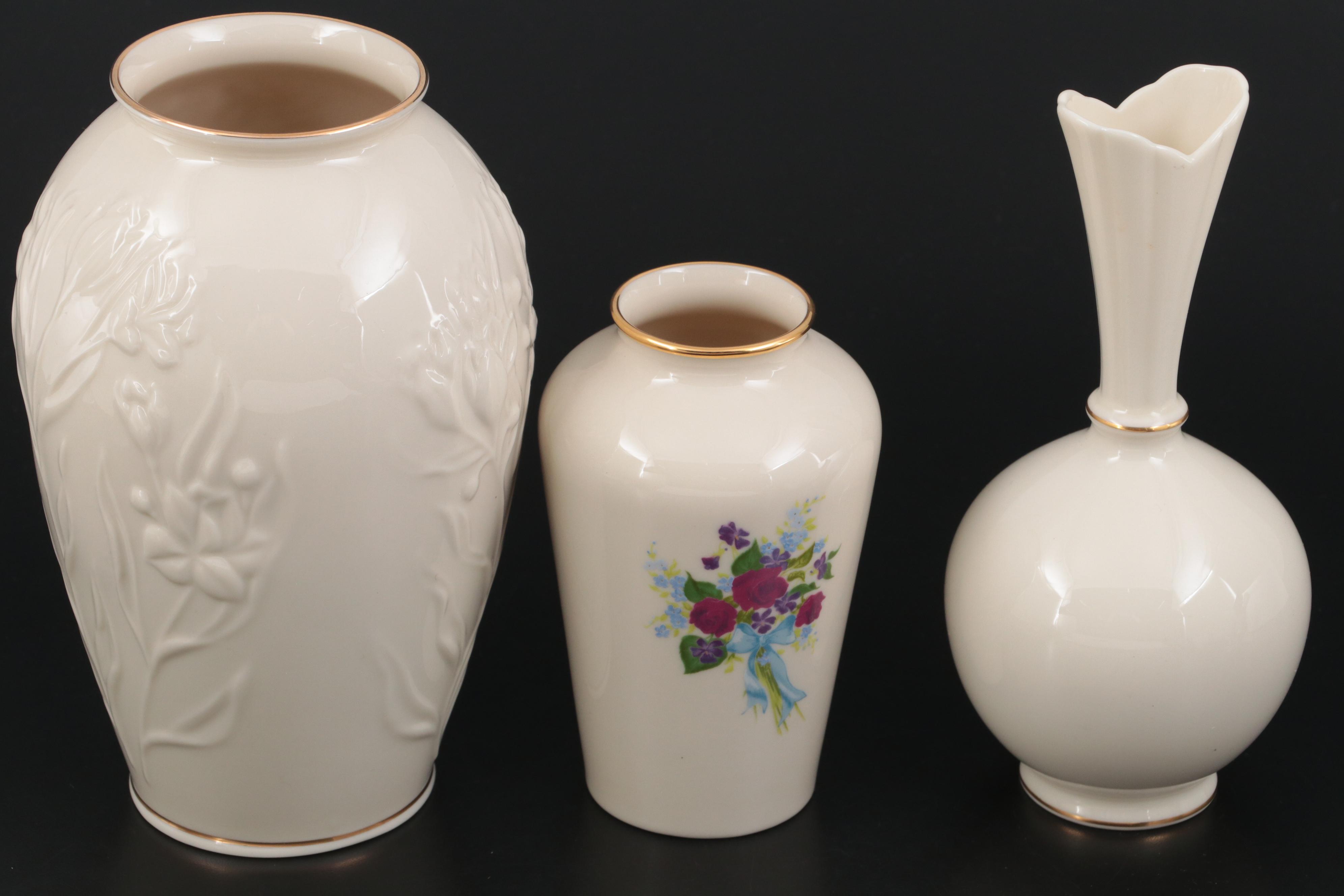 Lenox Bone China Vases and Figurines, Mid to Late 20th Century