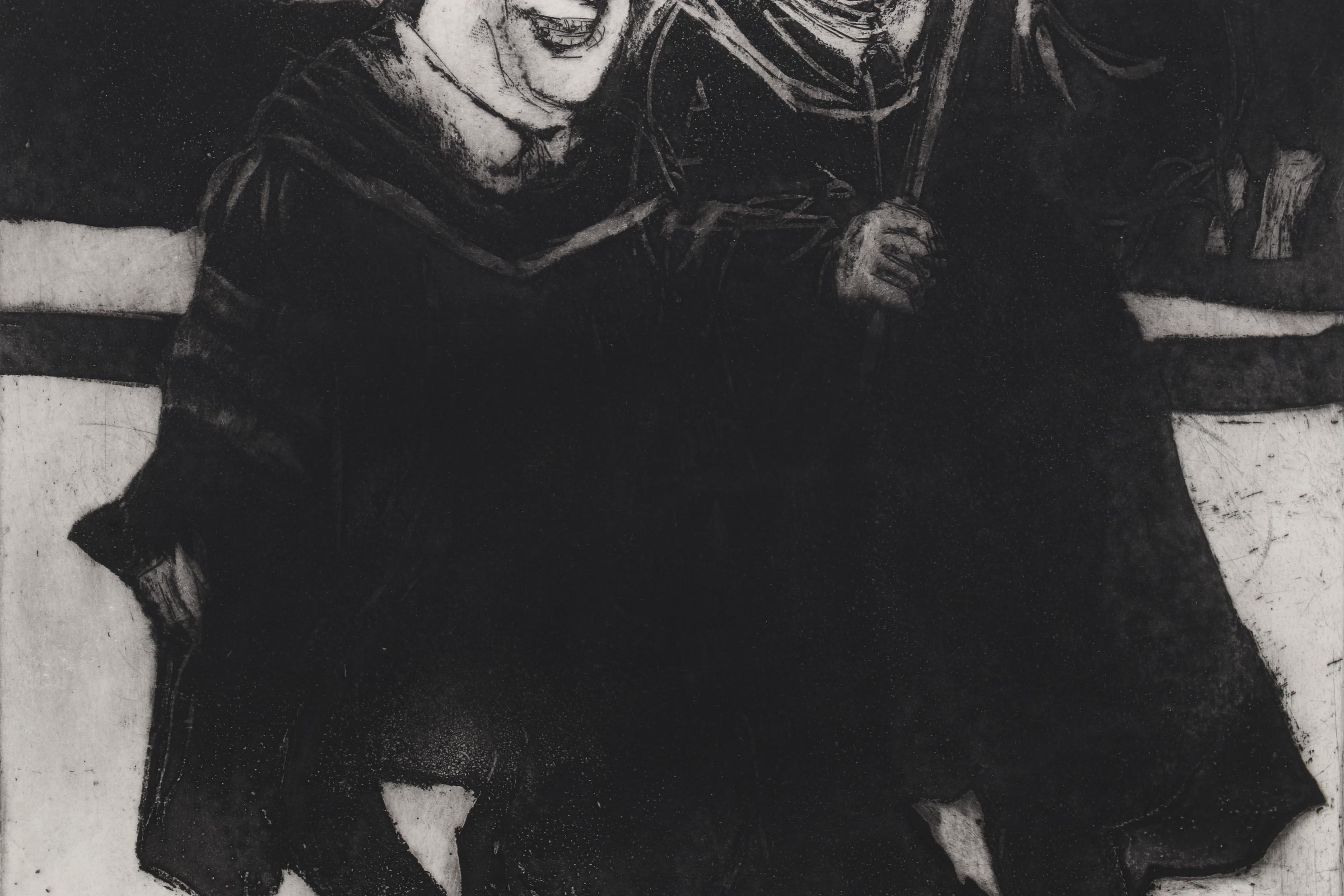 Sidney Chafetz Etching With Aquatint "To the Barricades," Circa 1968