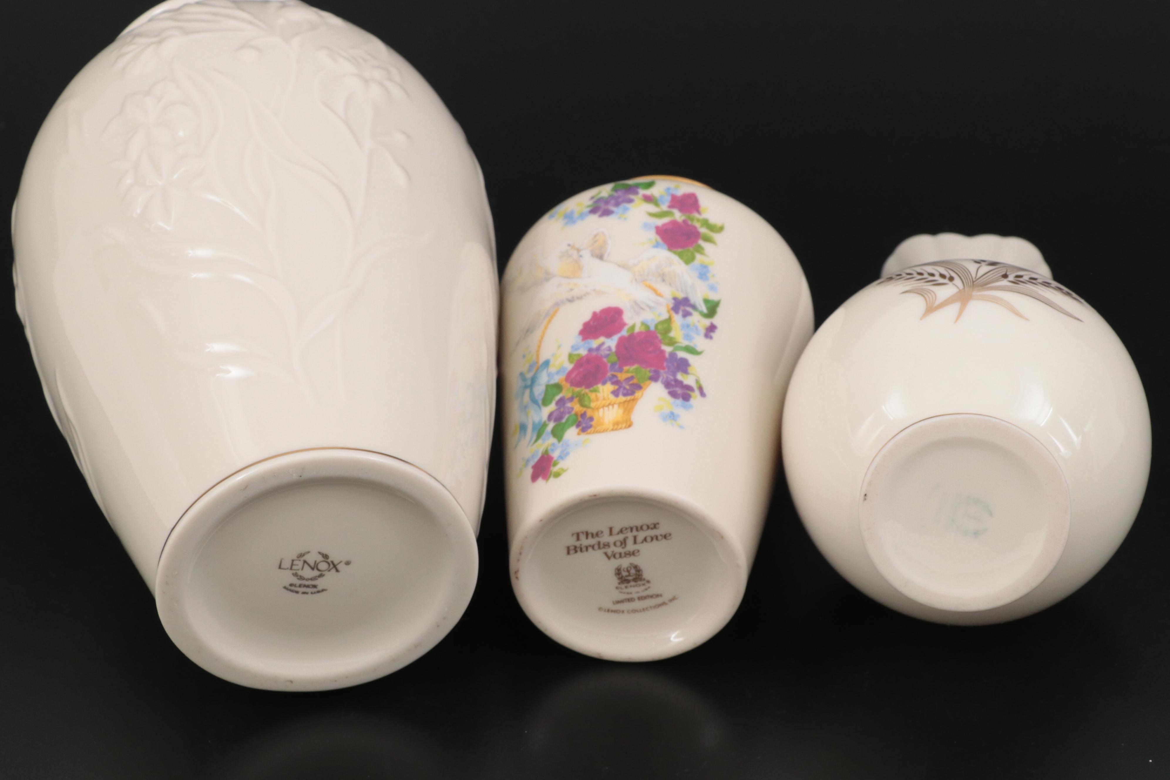 Lenox Bone China Vases and Figurines, Mid to Late 20th Century