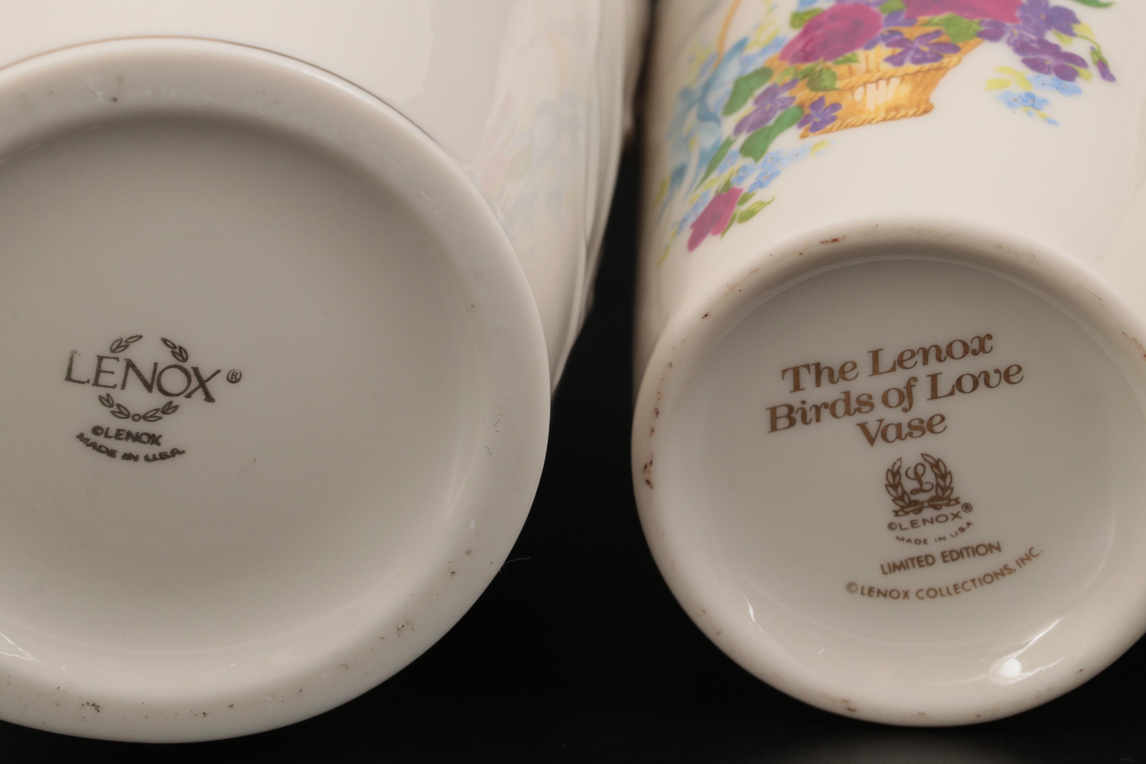 Lenox Bone China Vases and Figurines, Mid to Late 20th Century