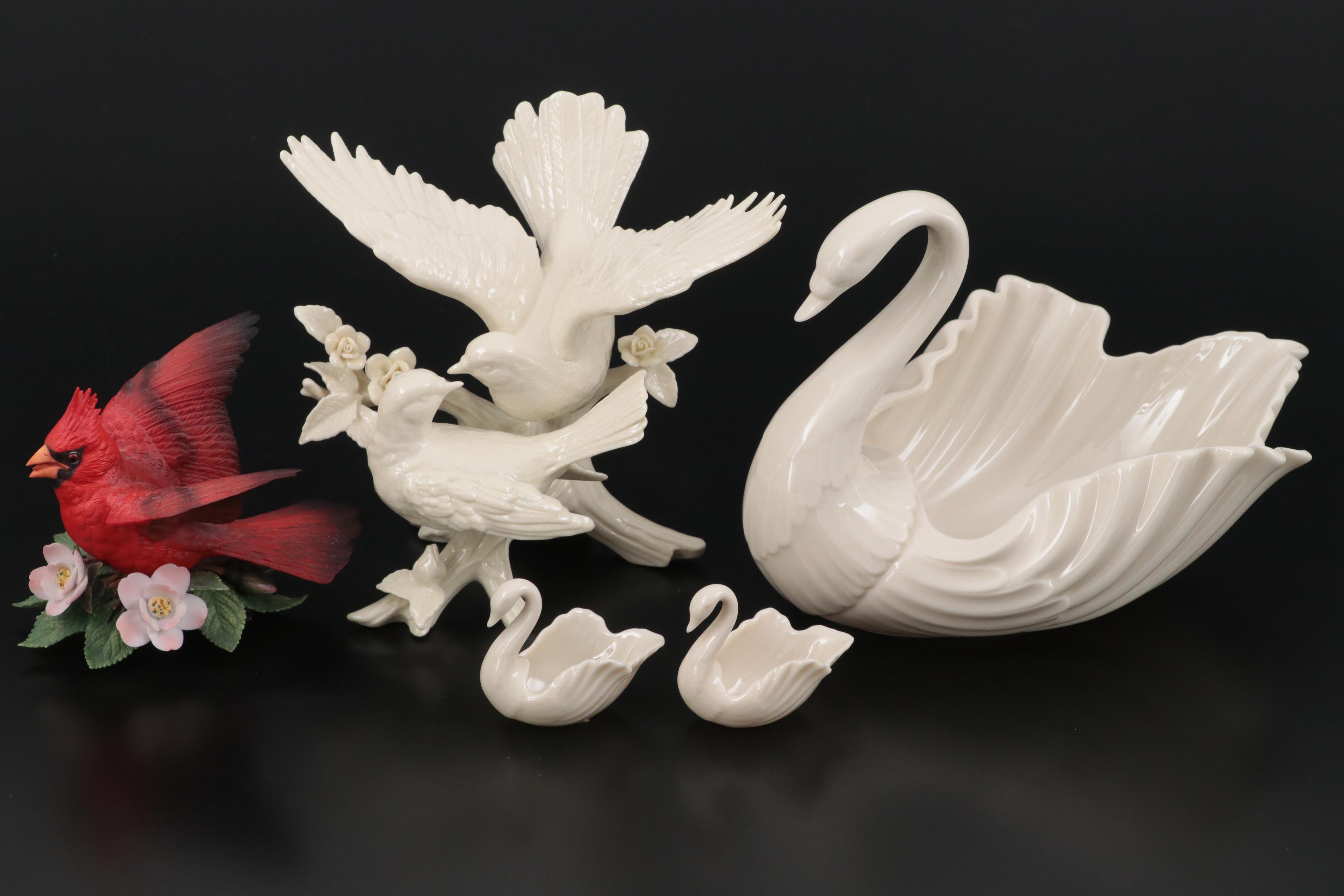 Lenox Bone China Vases and Figurines, Mid to Late 20th Century