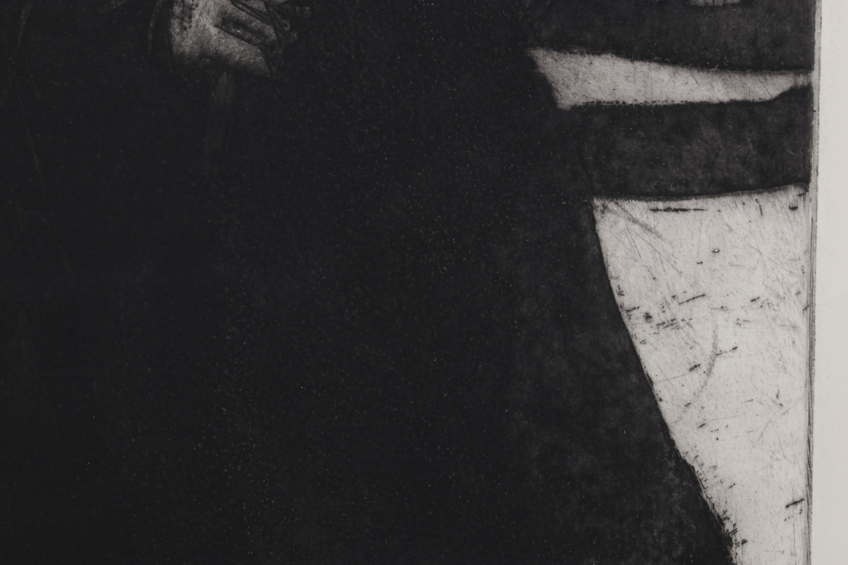 Sidney Chafetz Etching With Aquatint "To the Barricades," Circa 1968