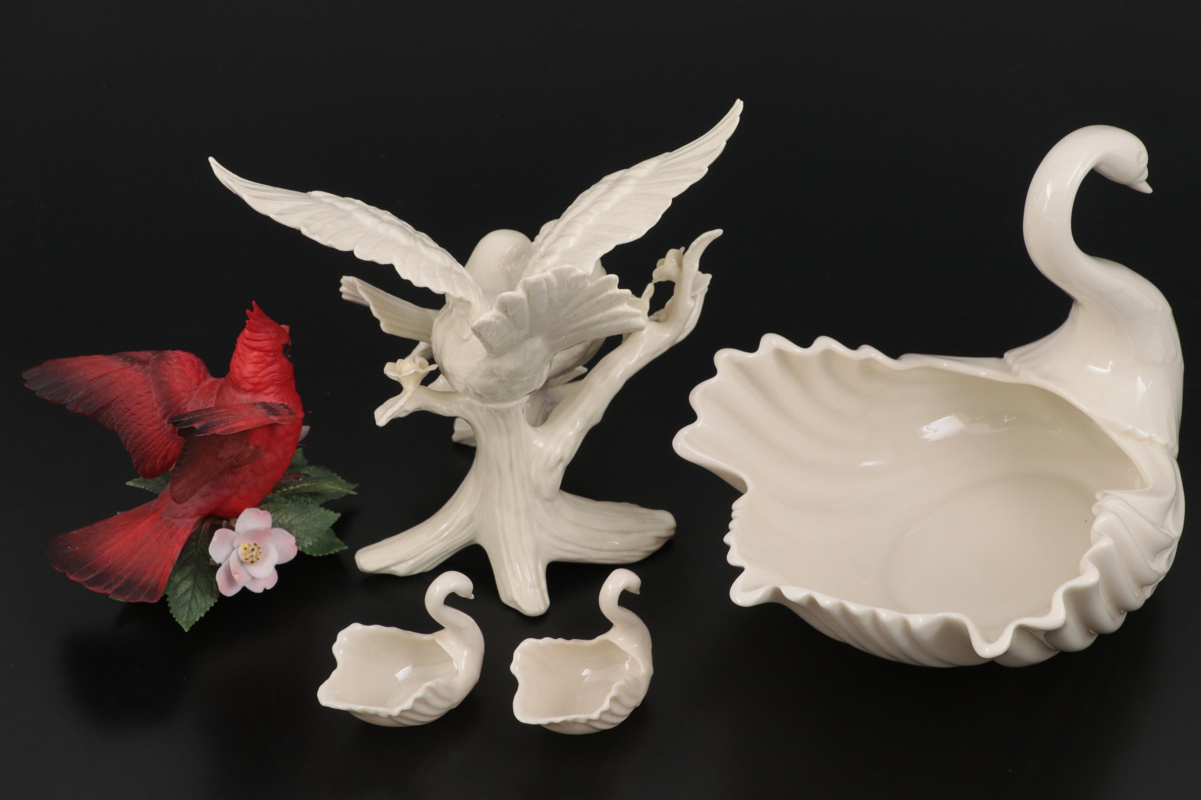 Lenox Bone China Vases and Figurines, Mid to Late 20th Century