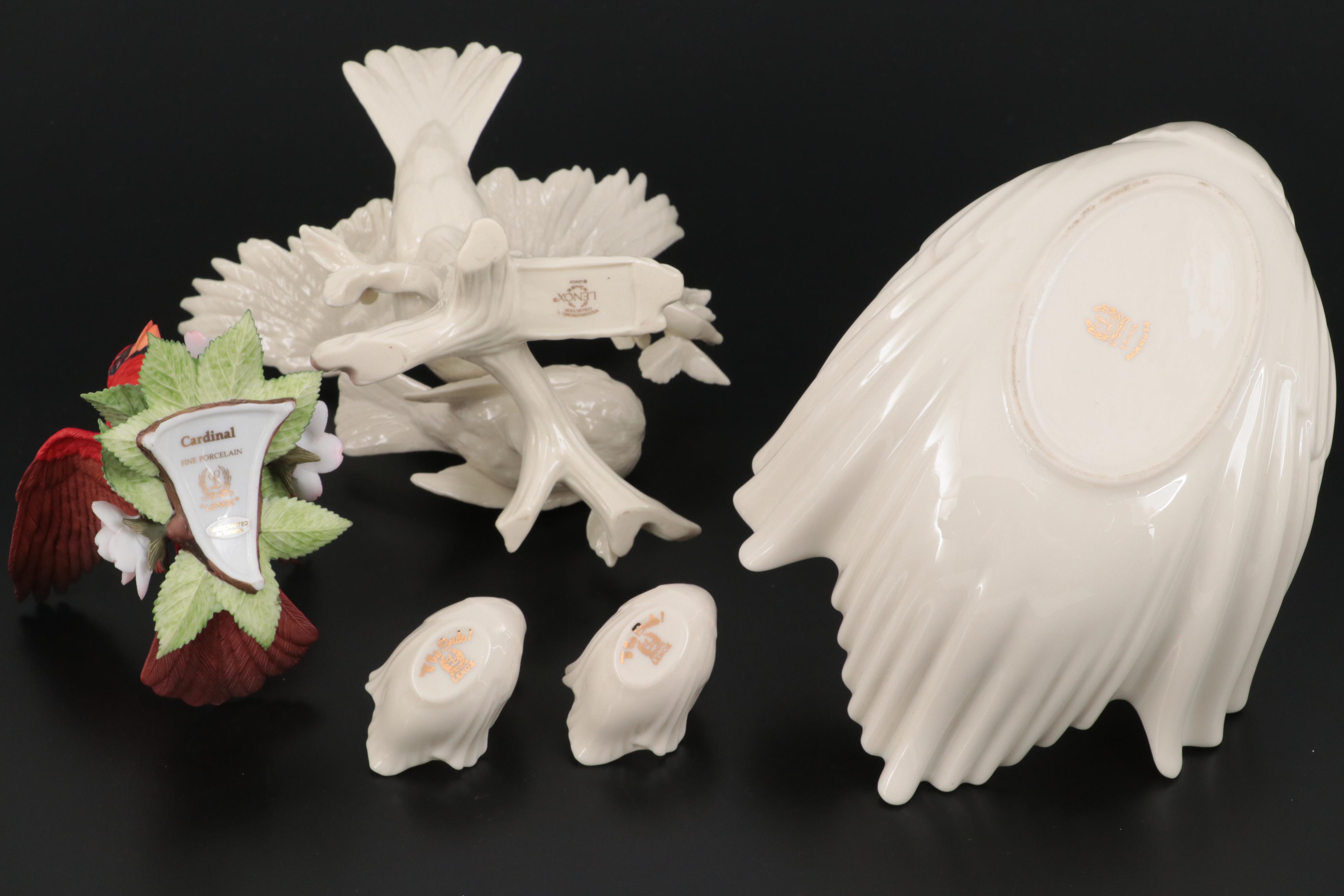 Lenox Bone China Vases and Figurines, Mid to Late 20th Century