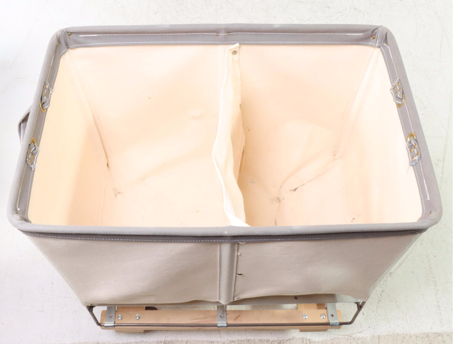 Five Restoration Hardware Dandux Canvas and Wheeled Laundry Carts