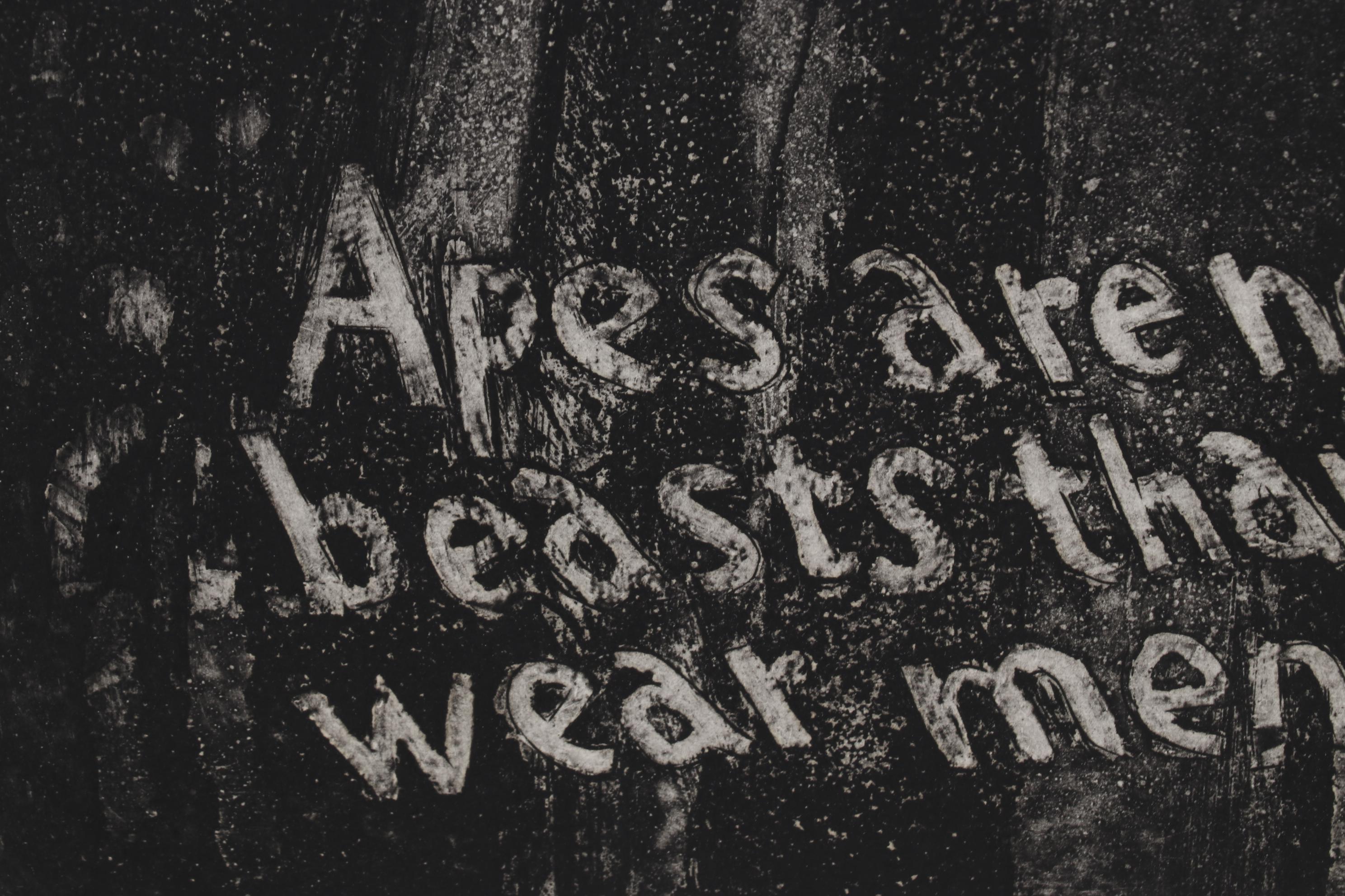 Sidney Chafetz Etching "Macebearer," 1970