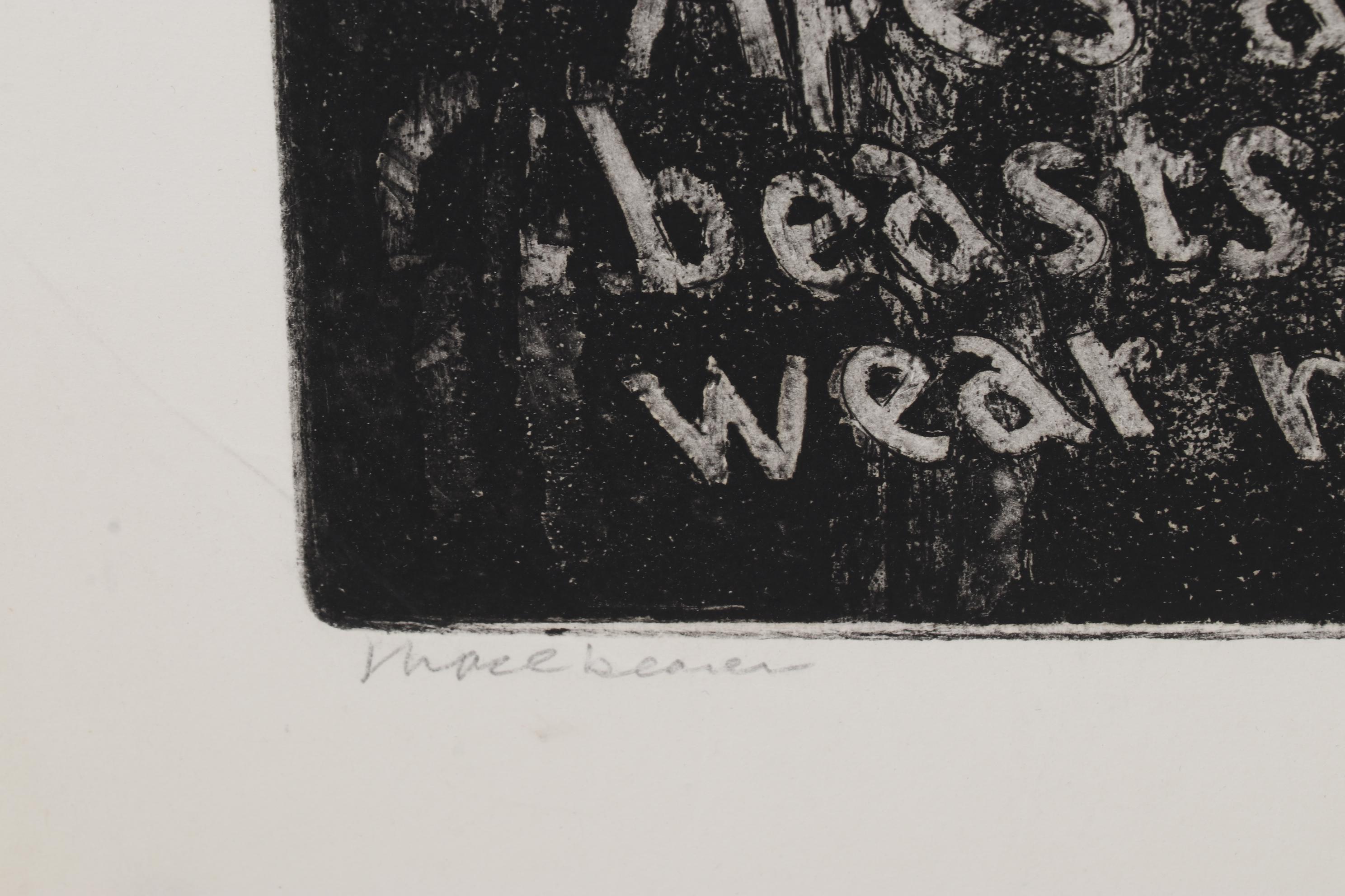 Sidney Chafetz Etching "Macebearer," 1970