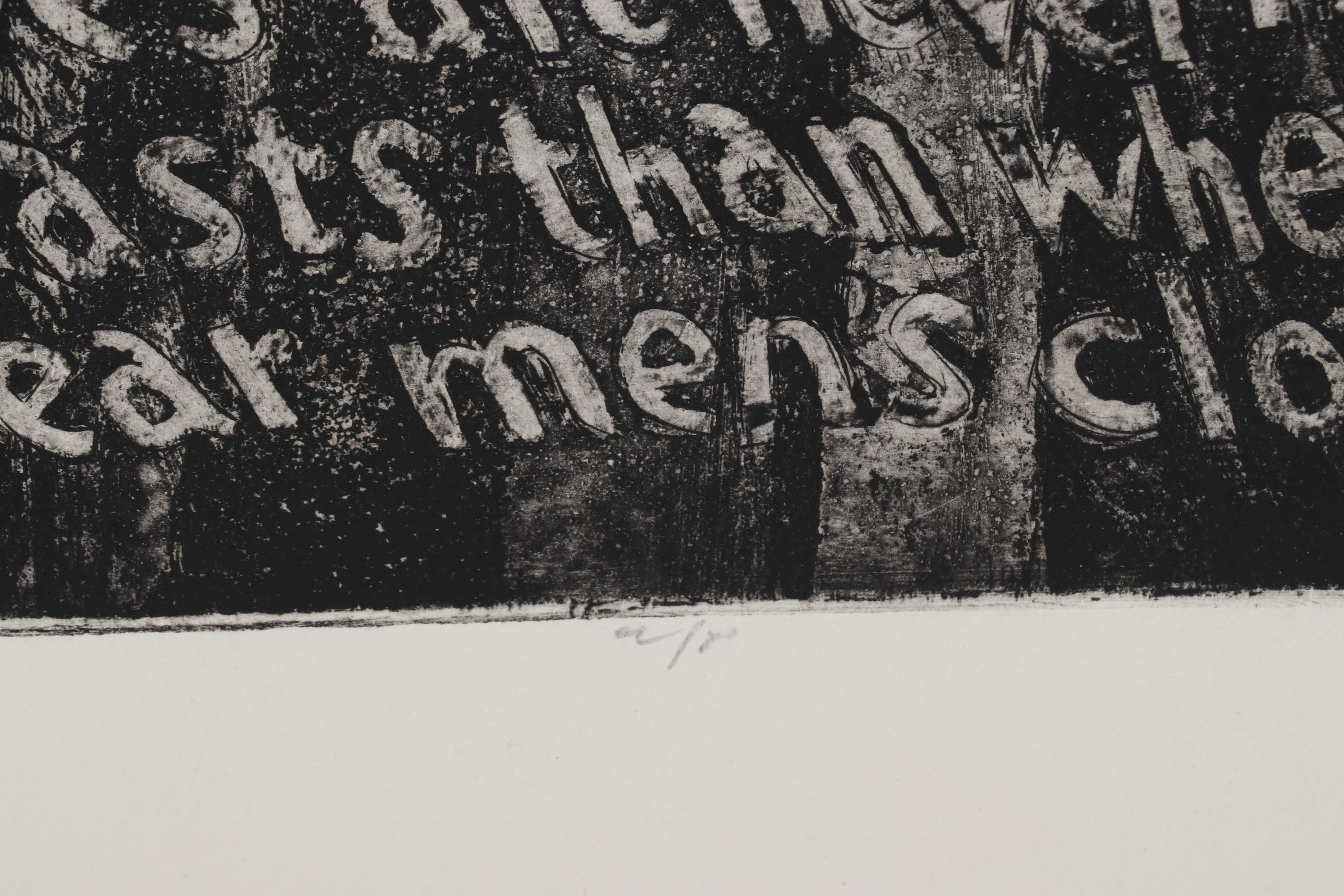 Sidney Chafetz Etching "Macebearer," 1970